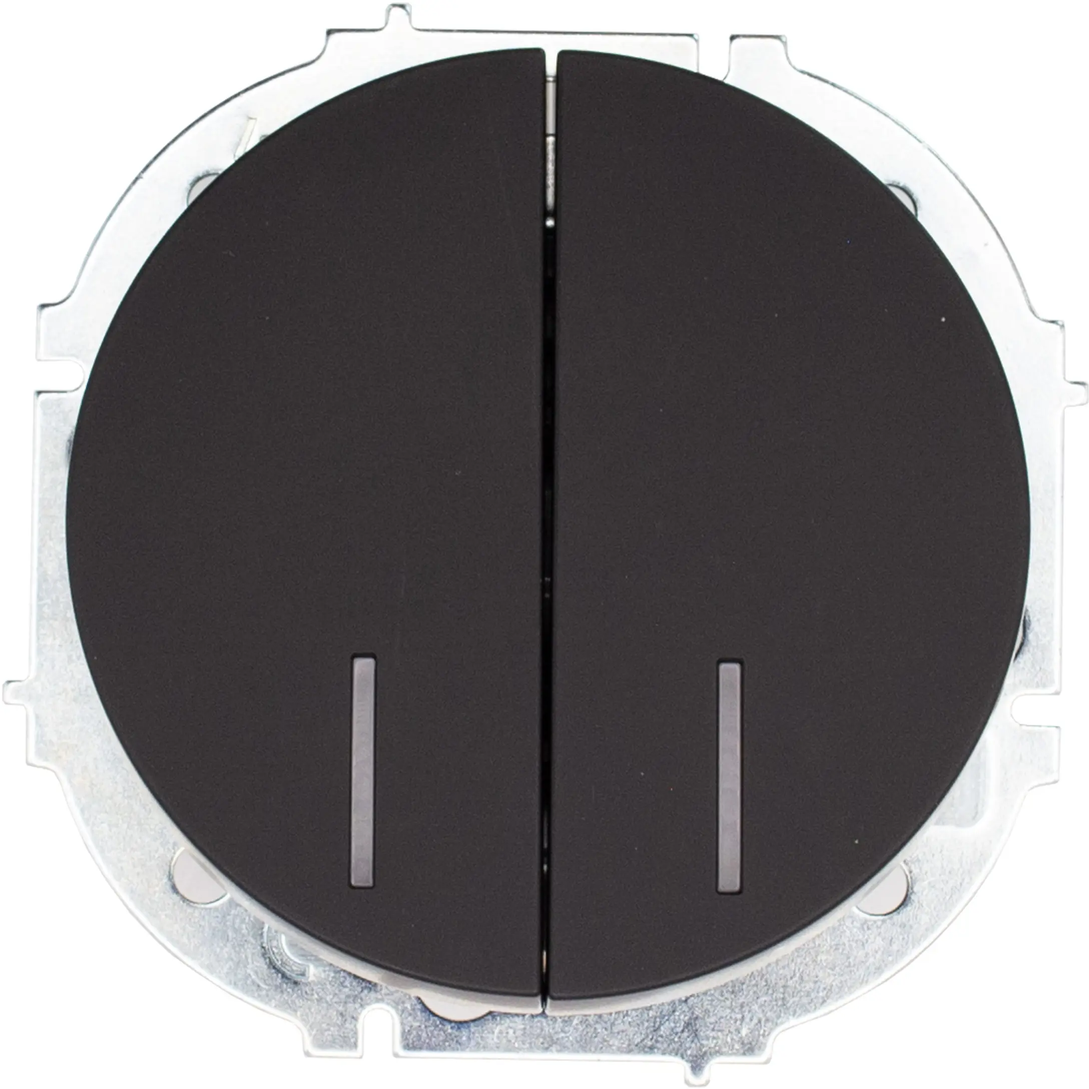 Изображение товара Выключатель встраиваемый Osen 2 клавиши с подсветкой черный для сухих помещений