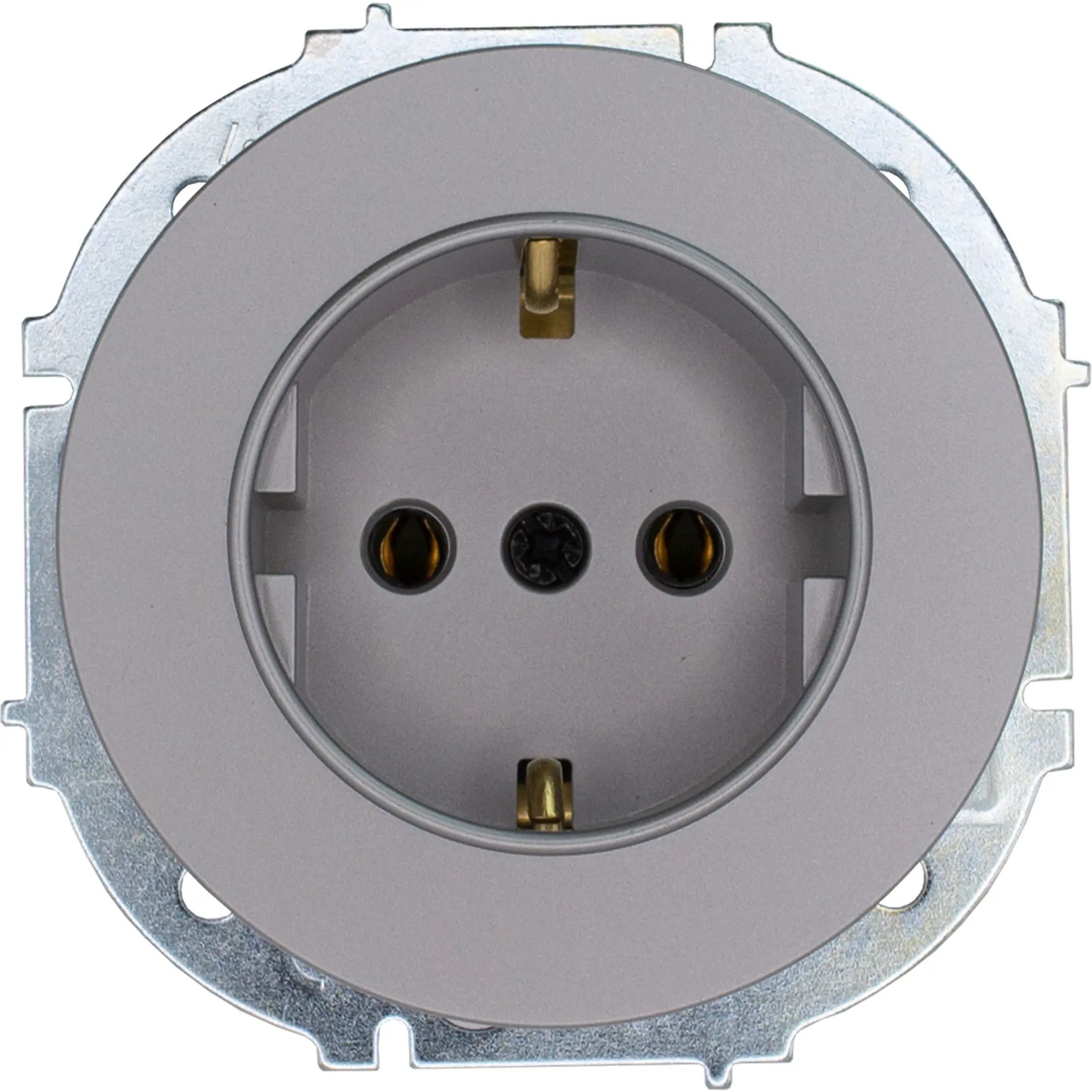 Изображение товара Встраиваемая розетка Osen с заземлением серый LEZARD