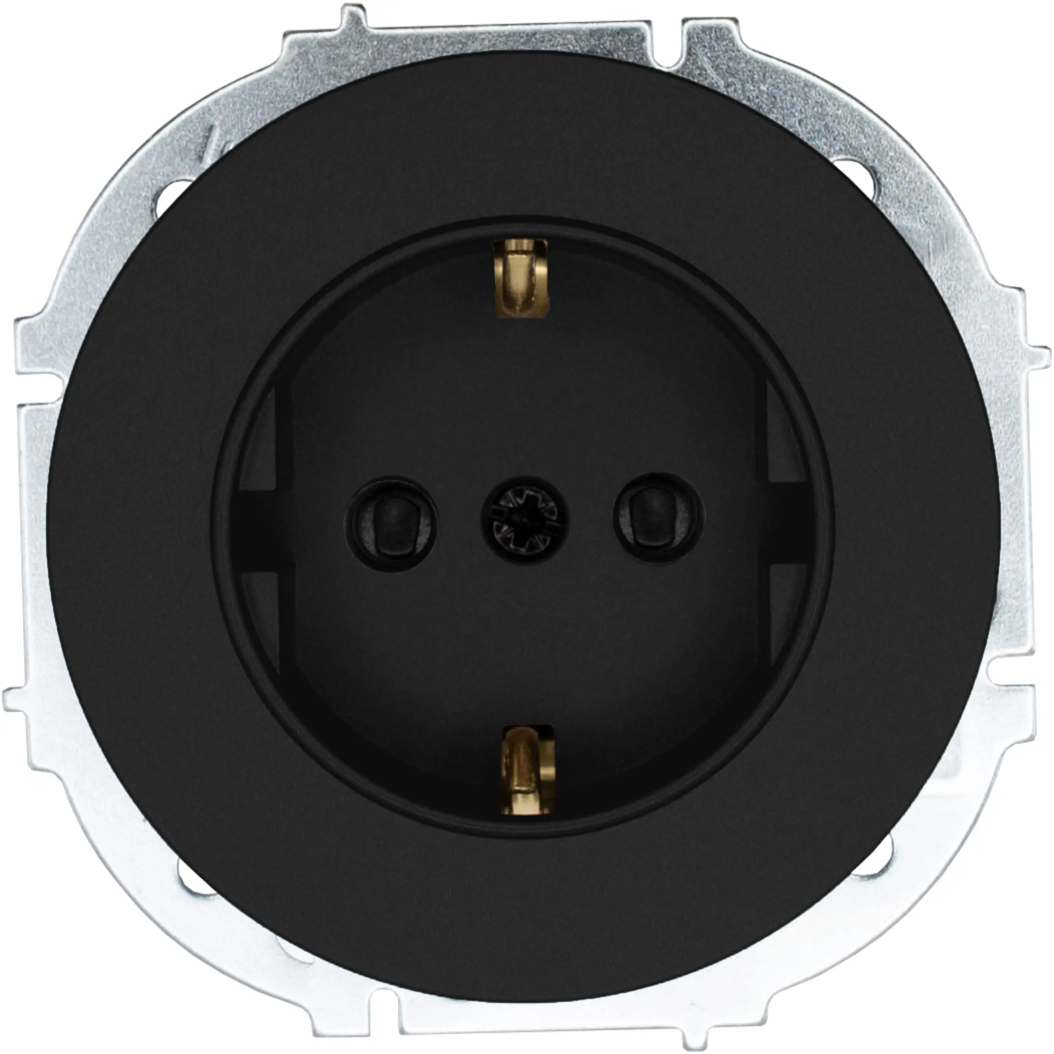 Изображение товара Встраиваемая розетка Osen черный LEZARD 1 пост с заземлением