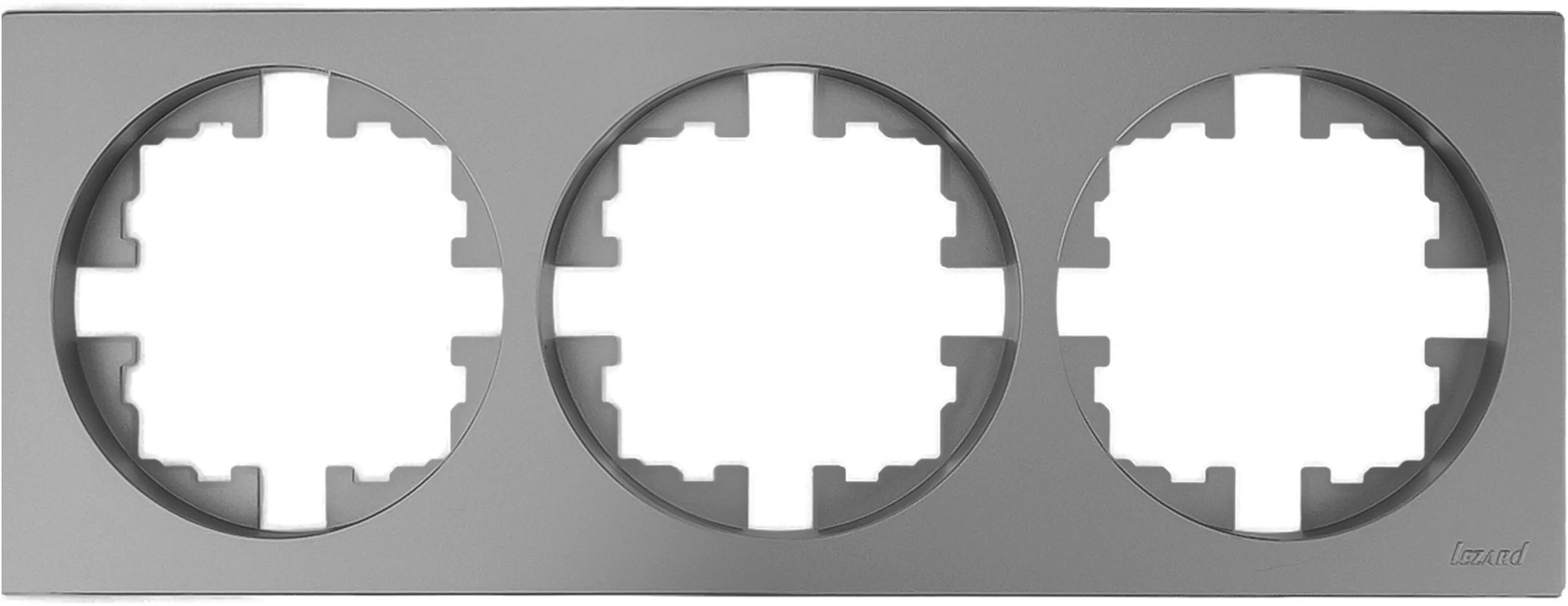 Изображение товара Рамка для розеток и выключателей Osen 3 поста серый матовый