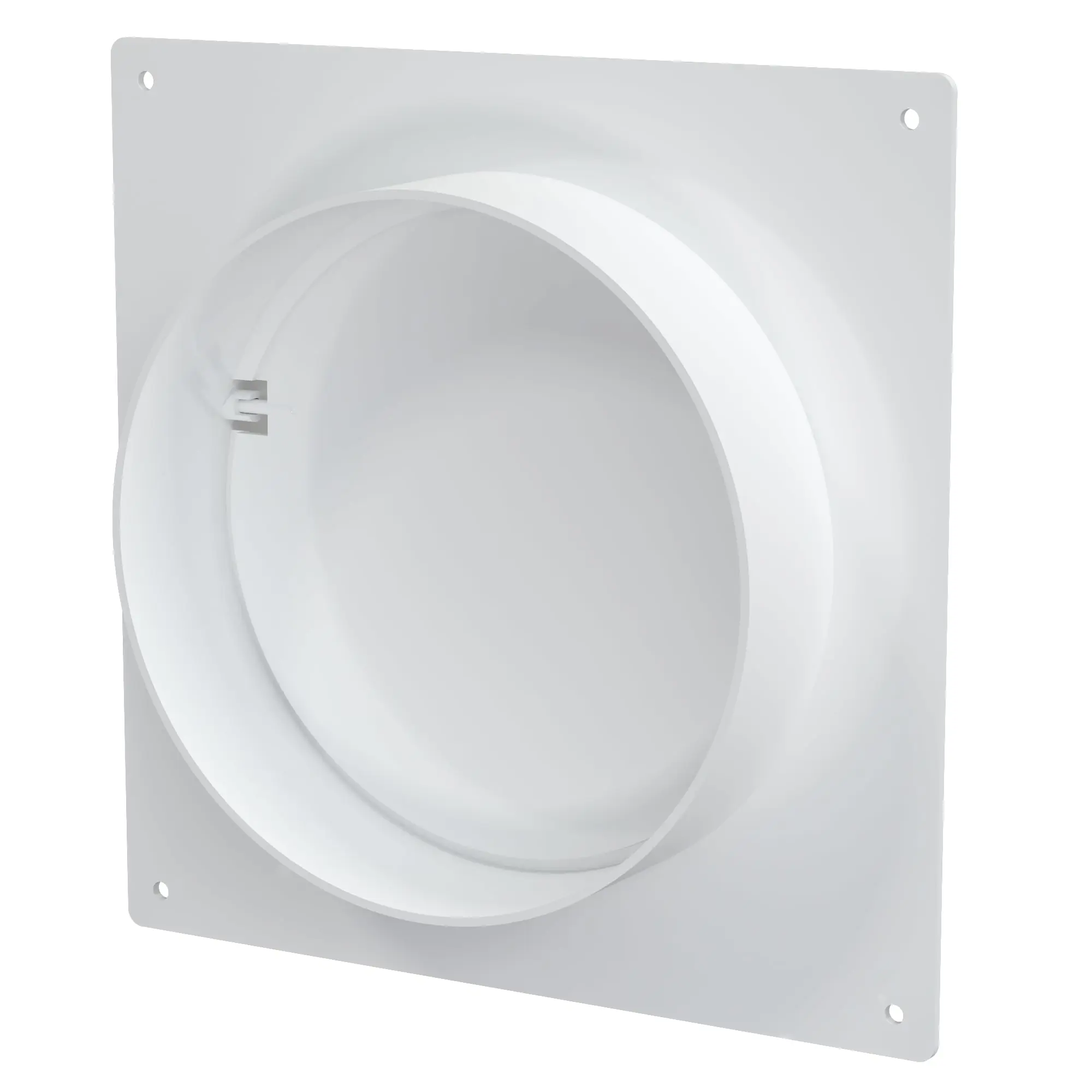 Изображение товара Настенная пластина с обратным клапаном для круглых воздуховодов 125 мм Fonet пластик