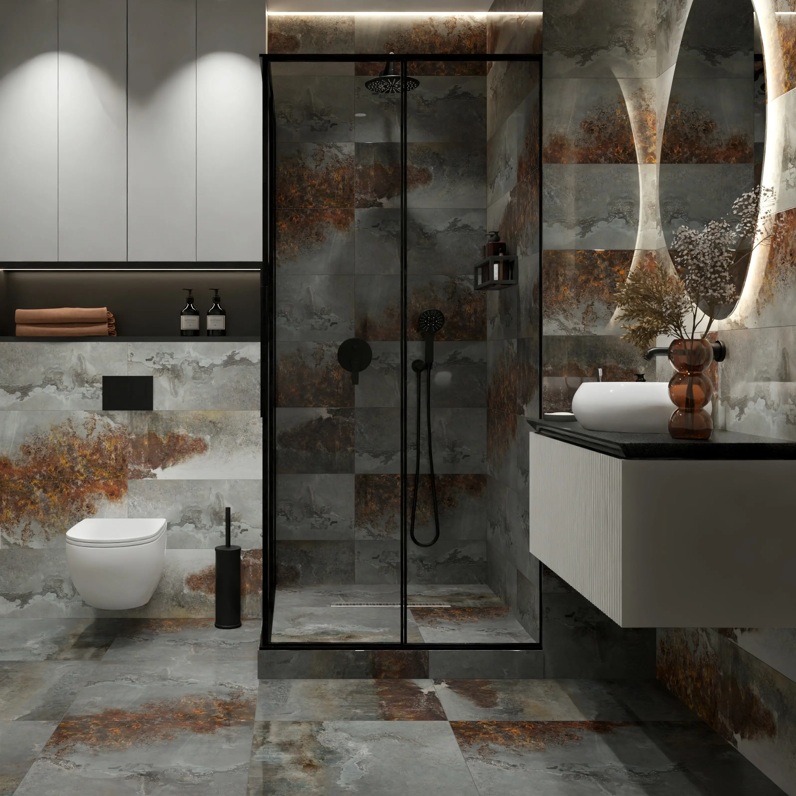 Изображение товара Плитка настенная Керамин Этна 7 60x30 см глянцевая светло-серый