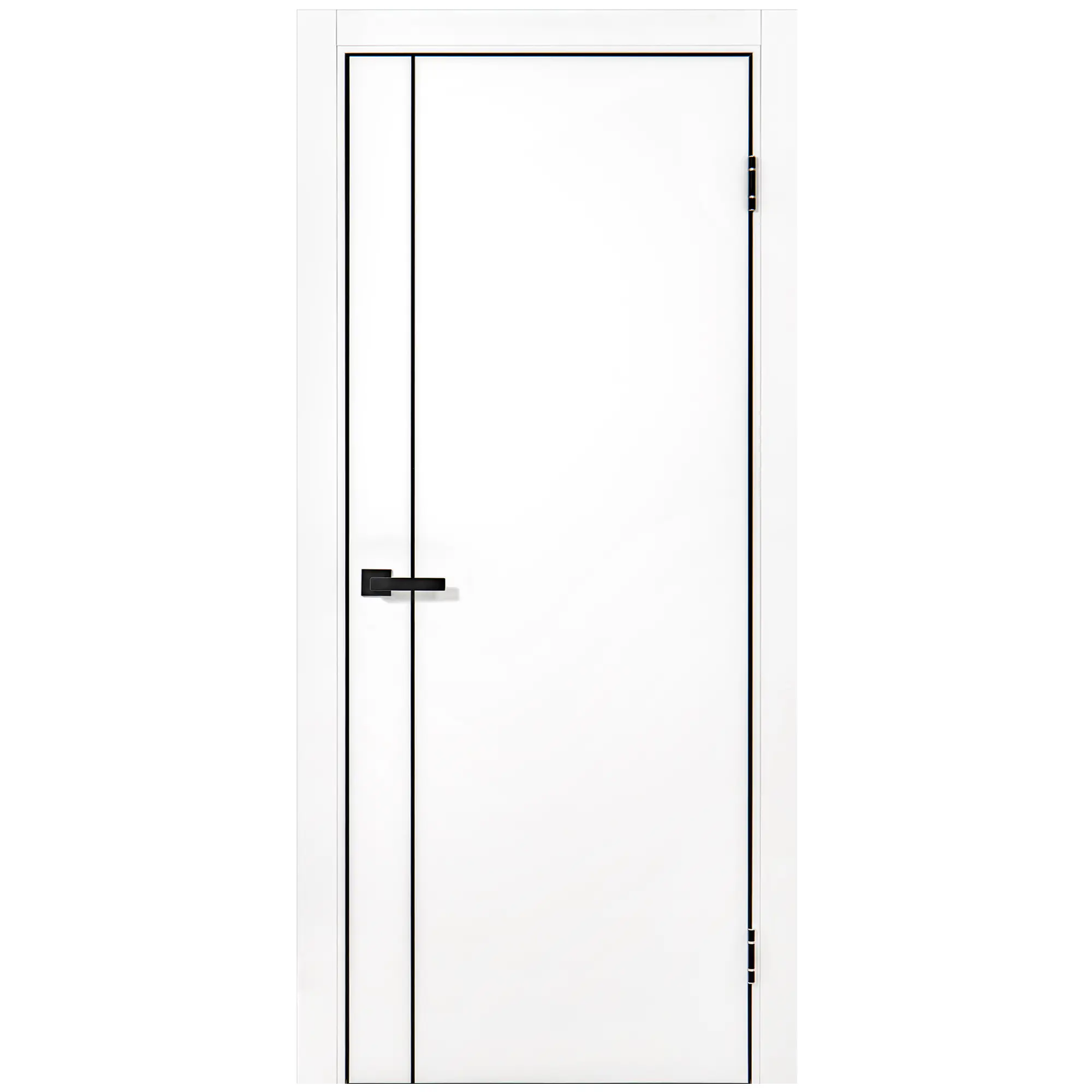 Изображение товара Дверь межкомнатная глухая Борно 60x210 см белая с замком и петлями