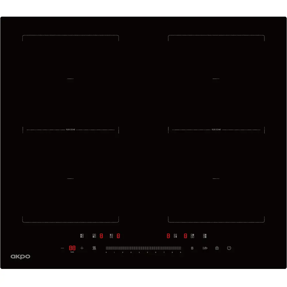 Изображение товара Индукционная варочная панель Akpo PIA 6094122FZ-2 BL 59 см 4 конфорки цвет черный