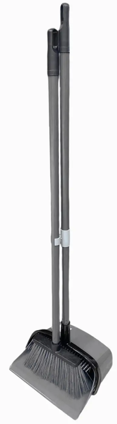 Изображение товара Совок и щетка Inloran MSO-33GR пластик 80 см цвет серый