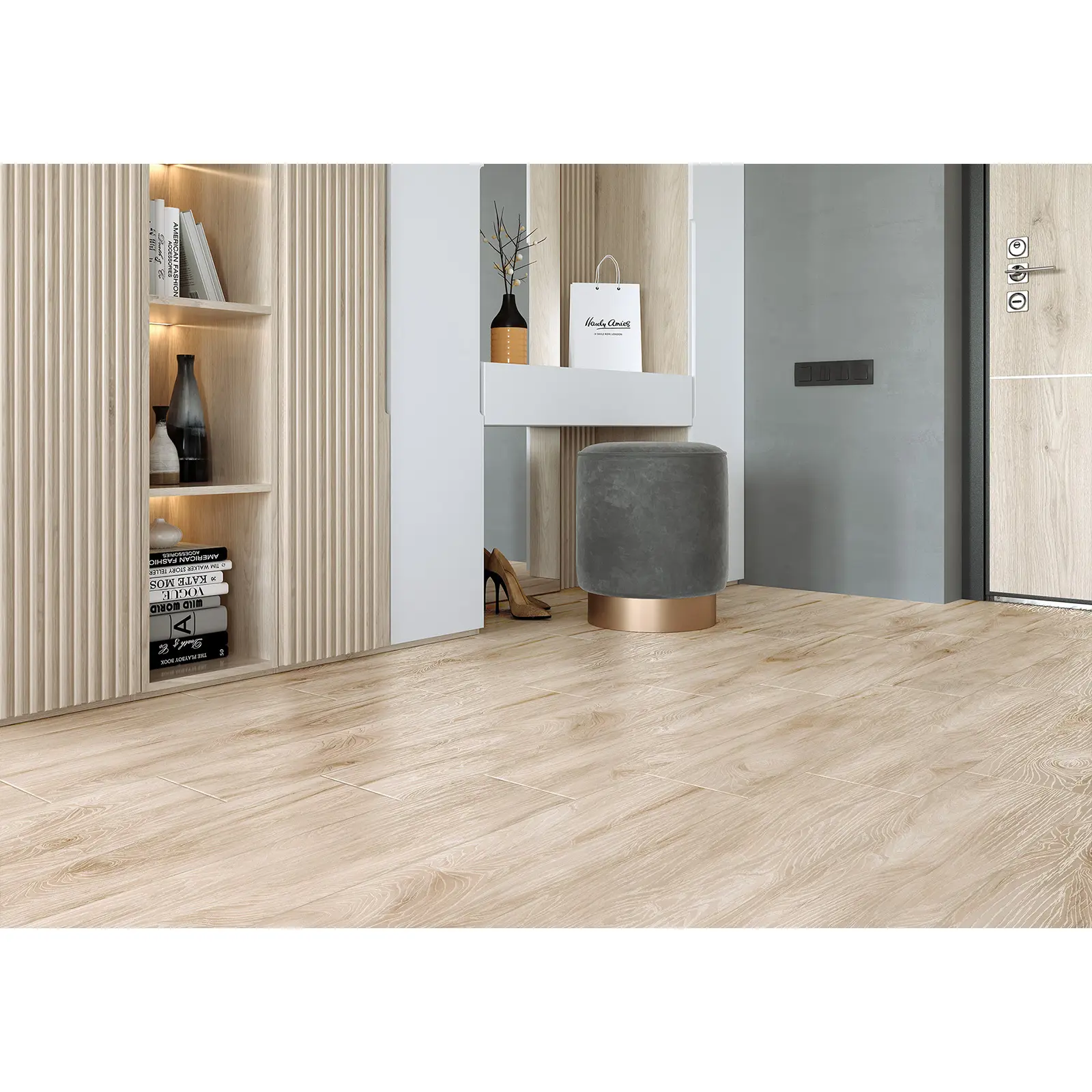 Изображение товара Керамогранит Alma Ceramica Ashton 20x90 см коричневый ректифицированный