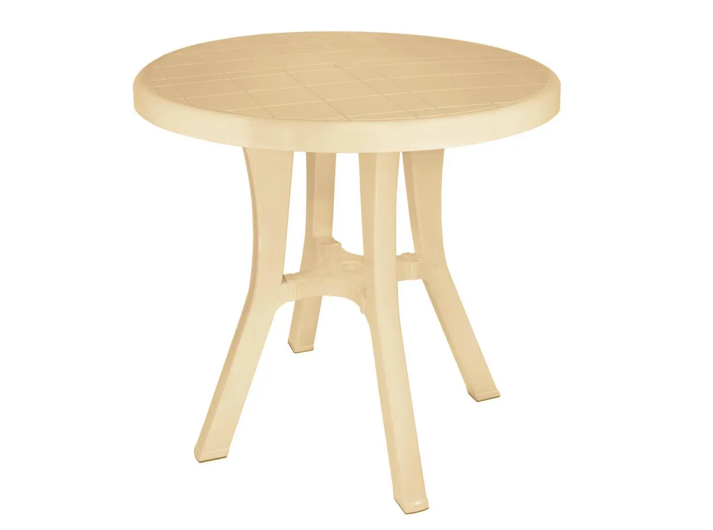 Изображение товара Стол садовый пластиковый Эльфпласт 80 см диаметр бежевый крутой дизайн