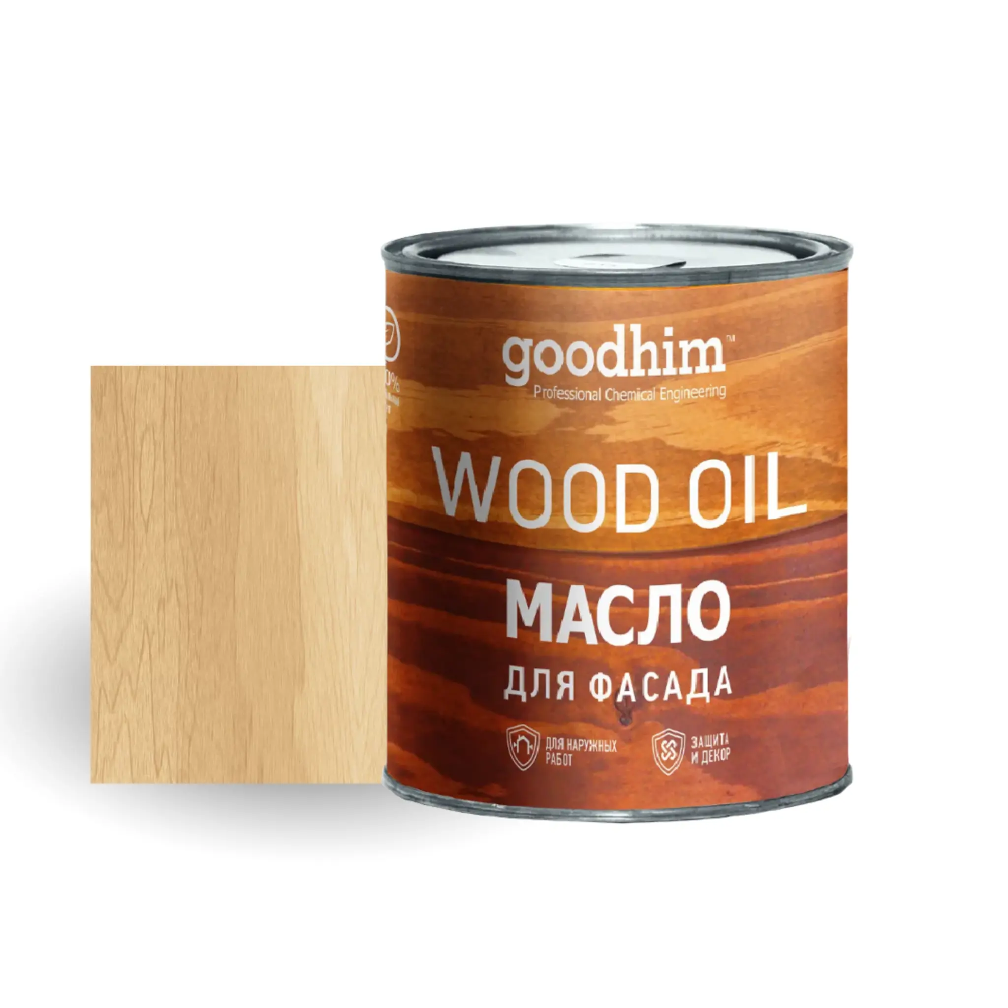 Изображение товара Масло для дерева GOODHIM 74040 бесцветное 0.75 л защитное наружное покрытие