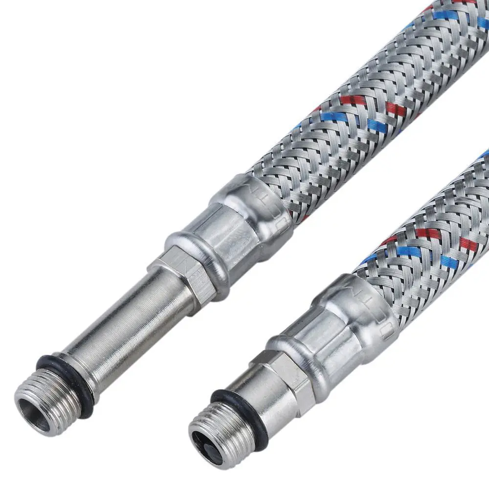 Изображение товара Подводка для смесителя СТМ 1/2"xM10x120 см в стальной оплётке