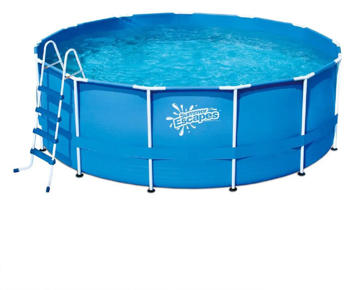 Изображение товара Бассейн каркасный Polygroup P20-1252-Z 366x132 см 10250 л лестница тент синий