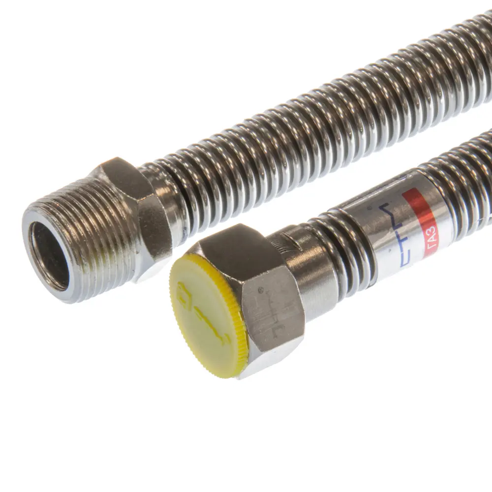 Изображение товара Подводка для газа СТМ Газ сильфонного типа 3/4" 120 см внутренняя-наружная резьба