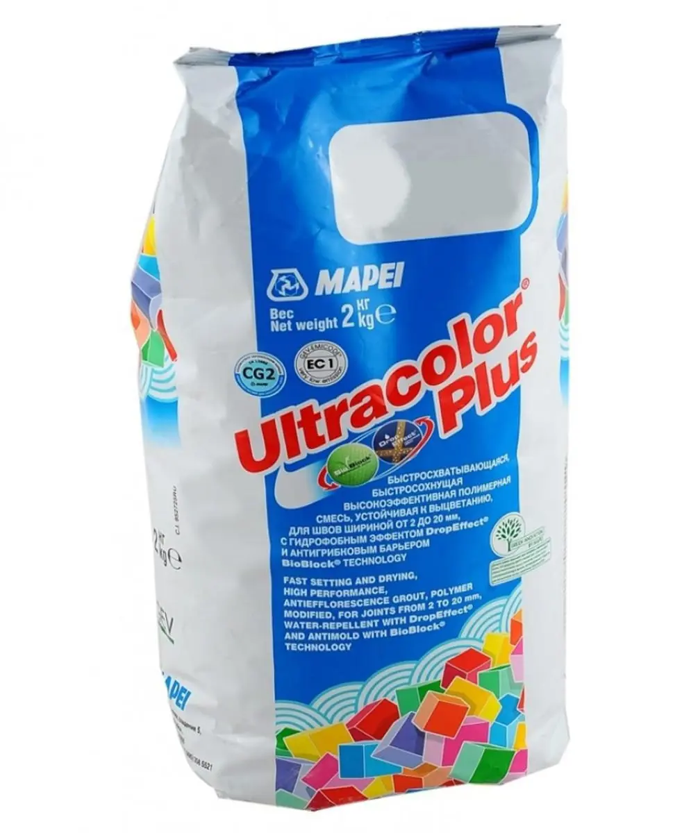 Изображение товара Затирка Mapei Ultracolor Plus 171 Бирюзовый, 2 кг
