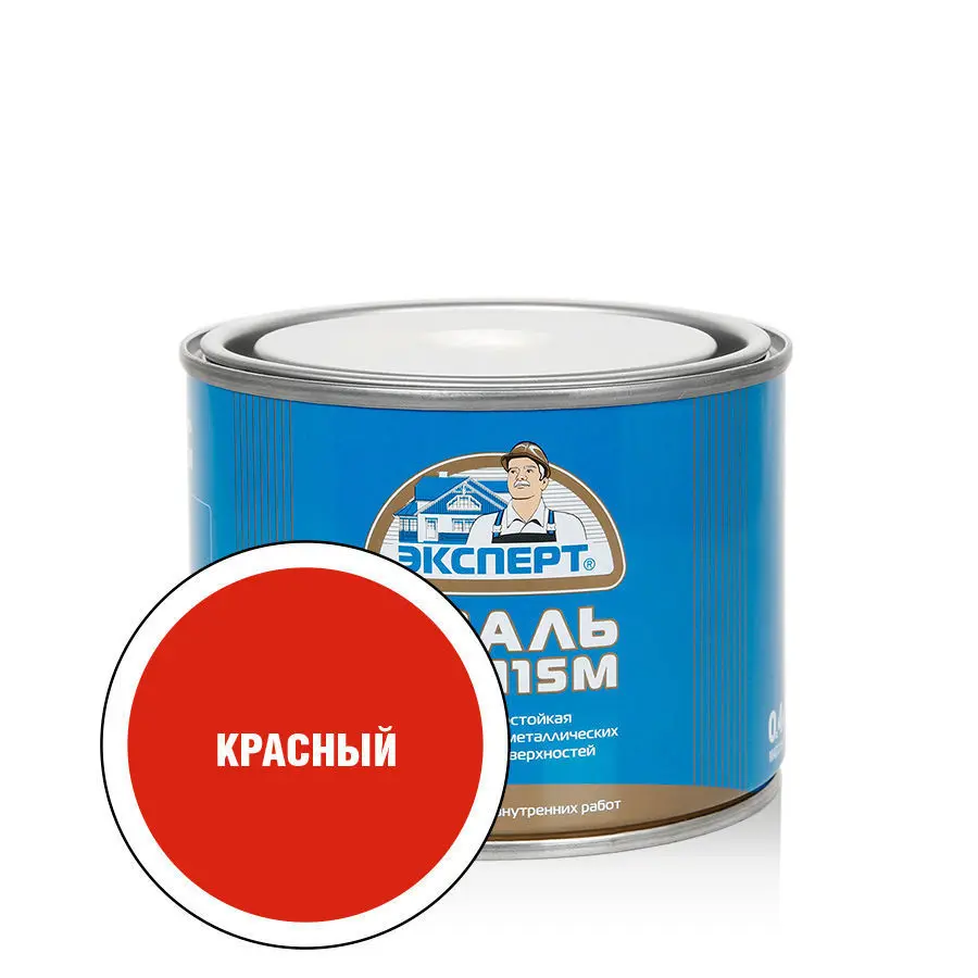 Изображение товара Эмаль ЭКСПЕРТ 28428 глянцевый цвет красный 0.4 кг