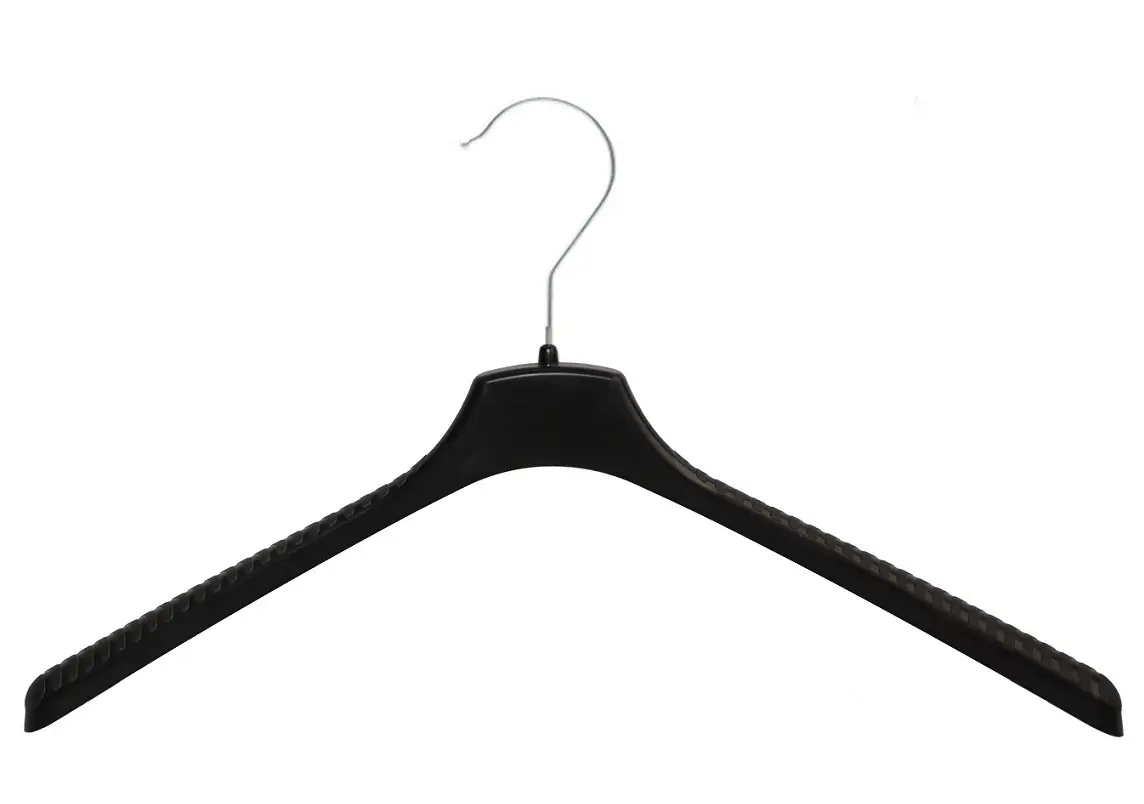 Изображение товара Вешалка для верхней одежды 45x22x3 см 9 шт пластик цвет черный