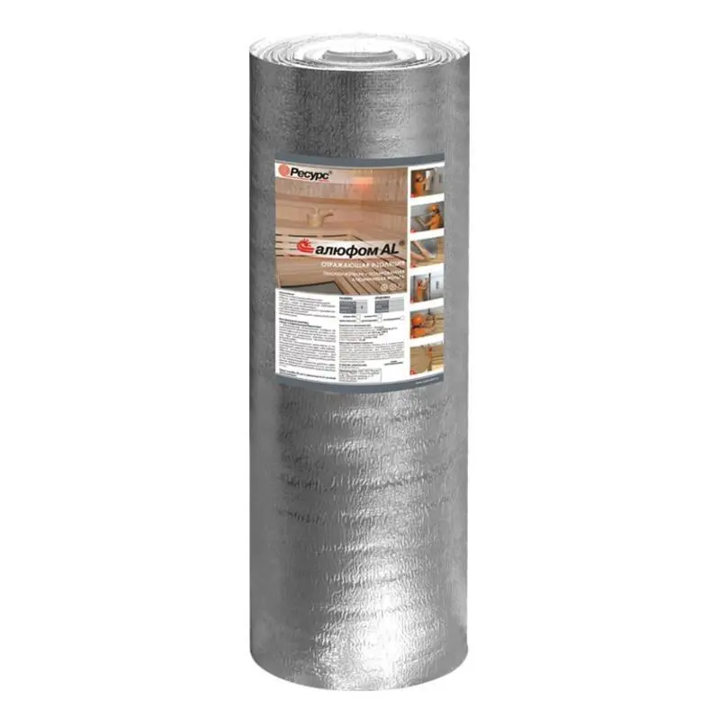 Изображение товара Рулонная отражающая изоляция Алюфом с фольгой для бань и саун 10м²