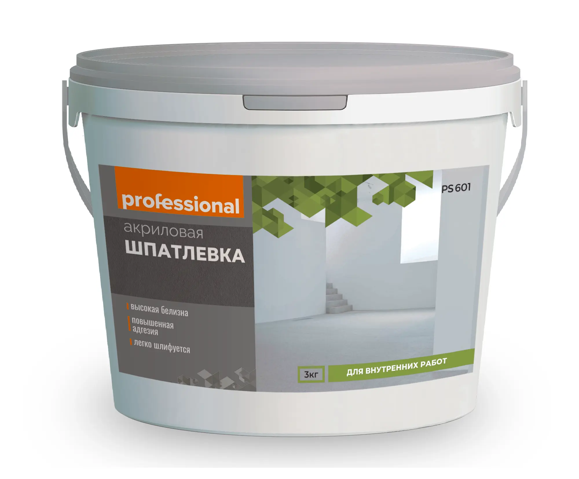 Изображение товара Шпатлевка акриловая для внутренних работ ТМ PROFESSIONAL 29077 цвет белый 3кг