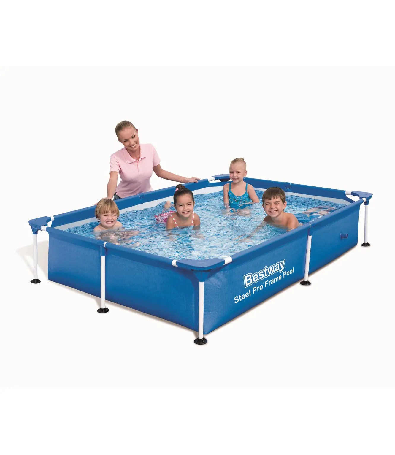 Изображение товара Бассейн каркасный Bestway 56401 прямоугольный 221x150x43см 1200л синий