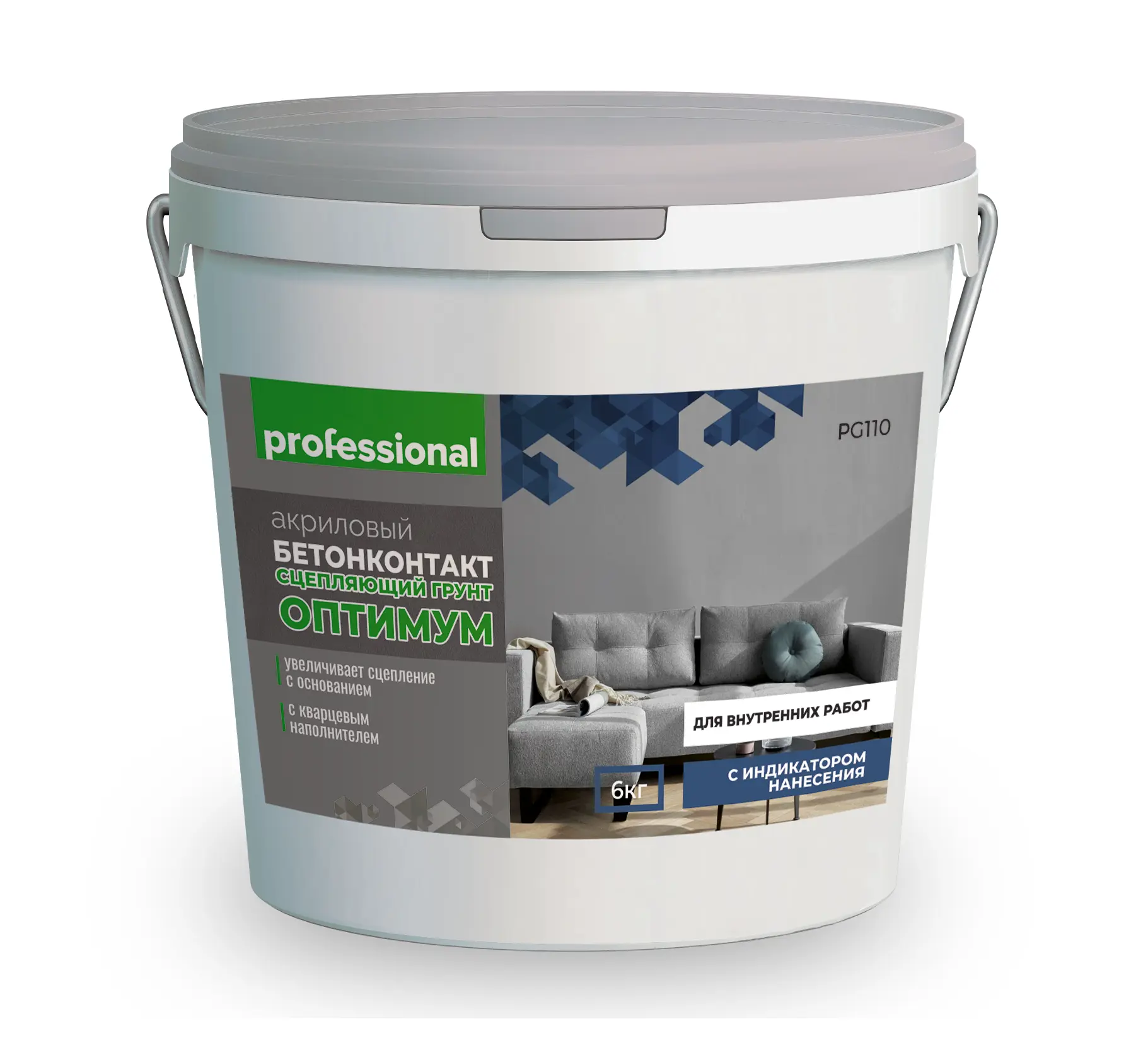 Изображение товара Бетонконтакт для внутренних работ Professional 28855 4.55л 20м²