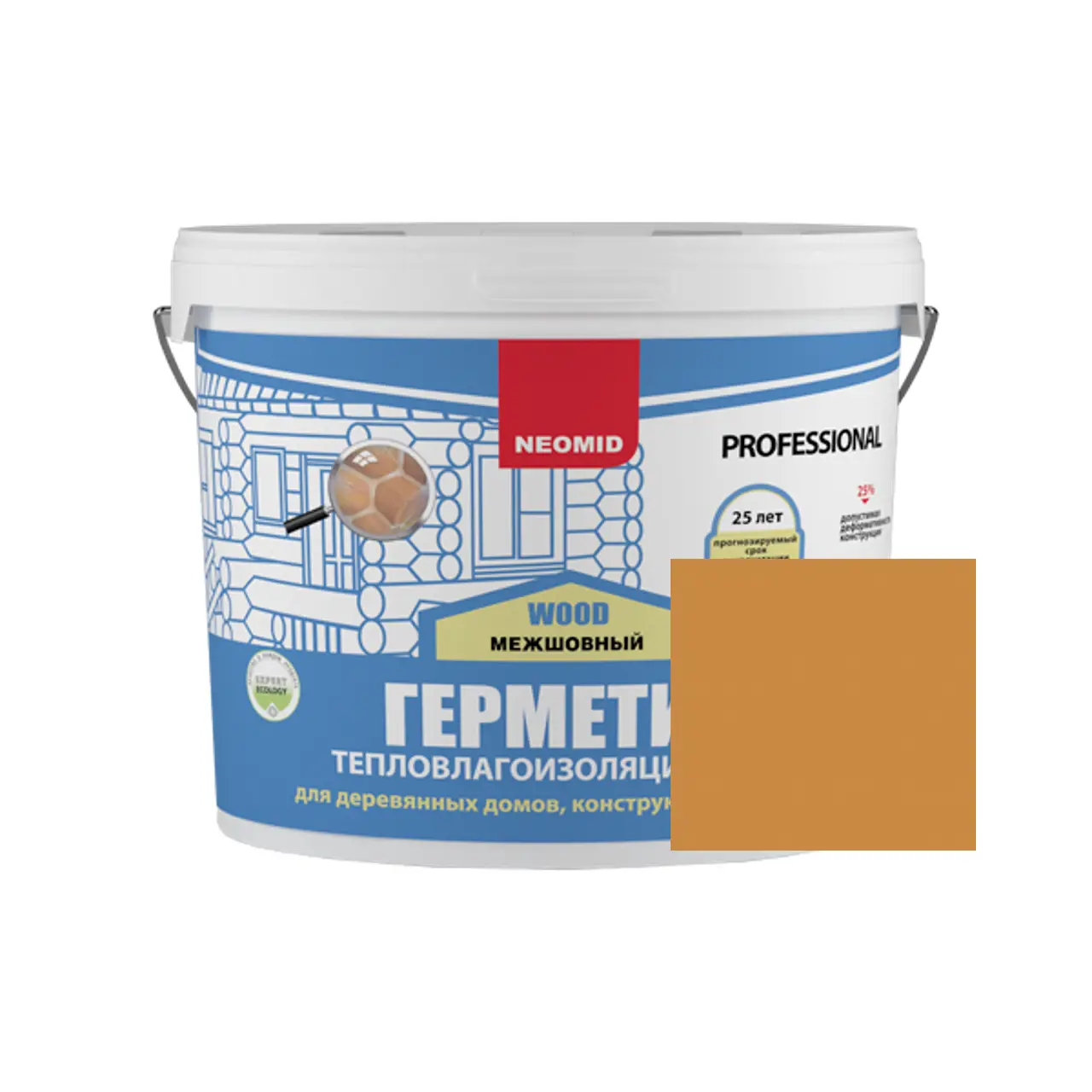 Изображение товара Герметик строительный Neomid Wood Professional медовый 15 кг