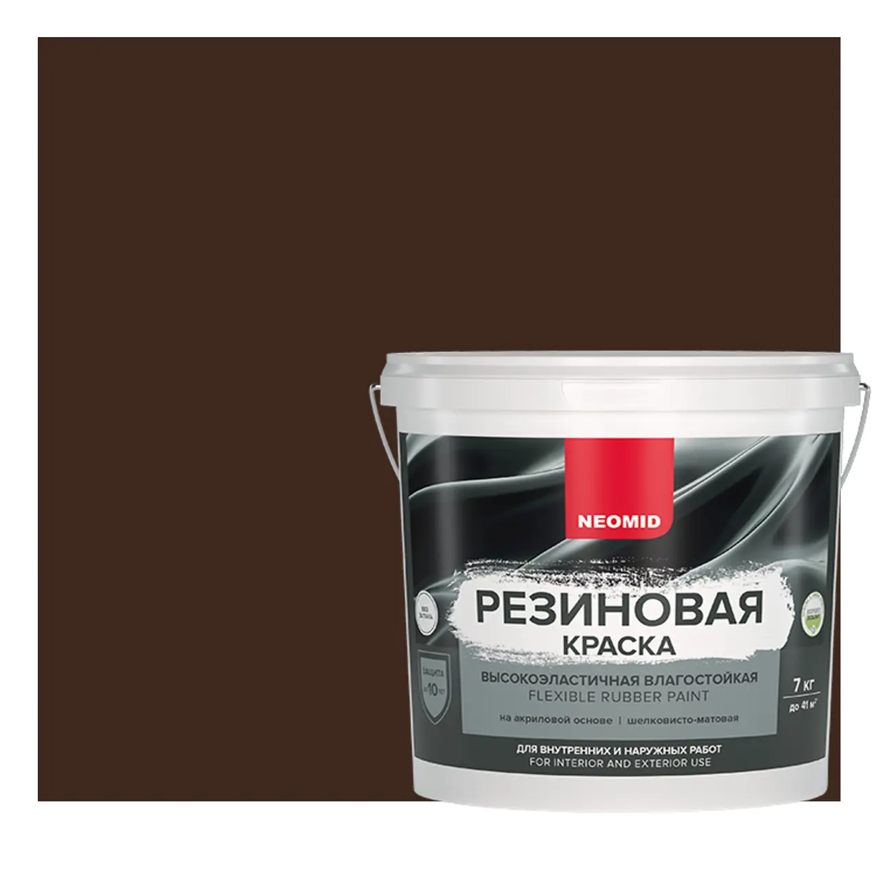 Изображение товара Краска NEOMID Н-КраскаРез-7-ТемШок цвет темный шоколад 7 л