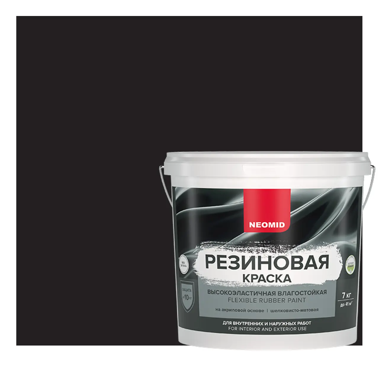Изображение товара Краска NEOMID Н-КраскаРез-7-Черн цвет черный 7 л