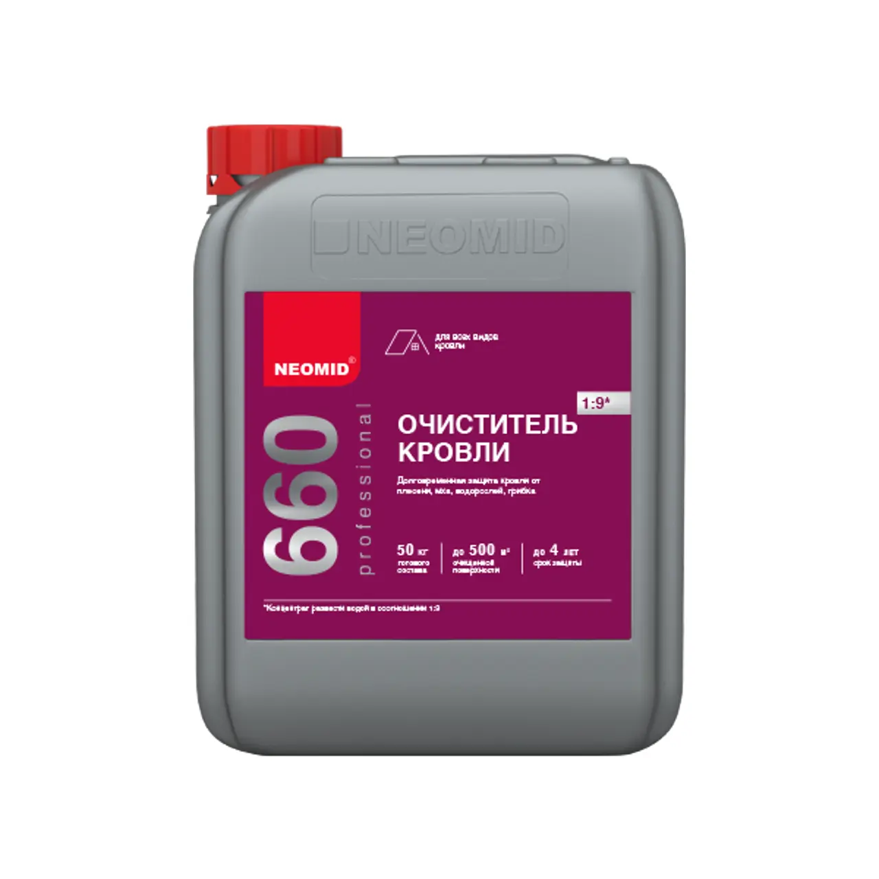 Изображение товара Моющее средство для кровли Neomid 660 Cleaning против плесени и мха 5 кг