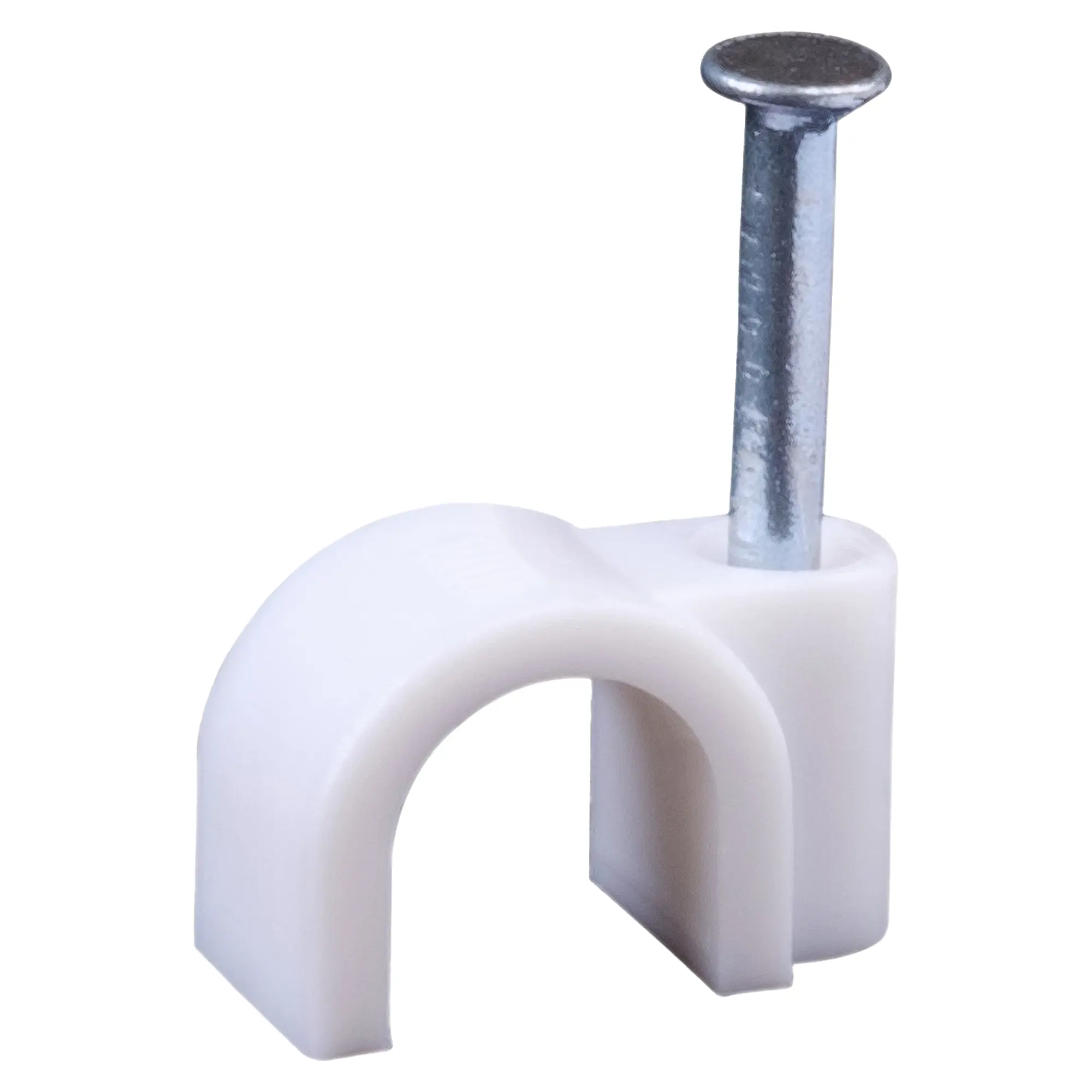 Изображение товара Скоба кабельная Duwi круглая 7 мм цвет белый 20 шт