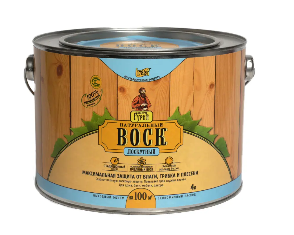Изображение товара Лоскутный воск для обработки древесины ТМ Мастер гурий МГ8355 4 л