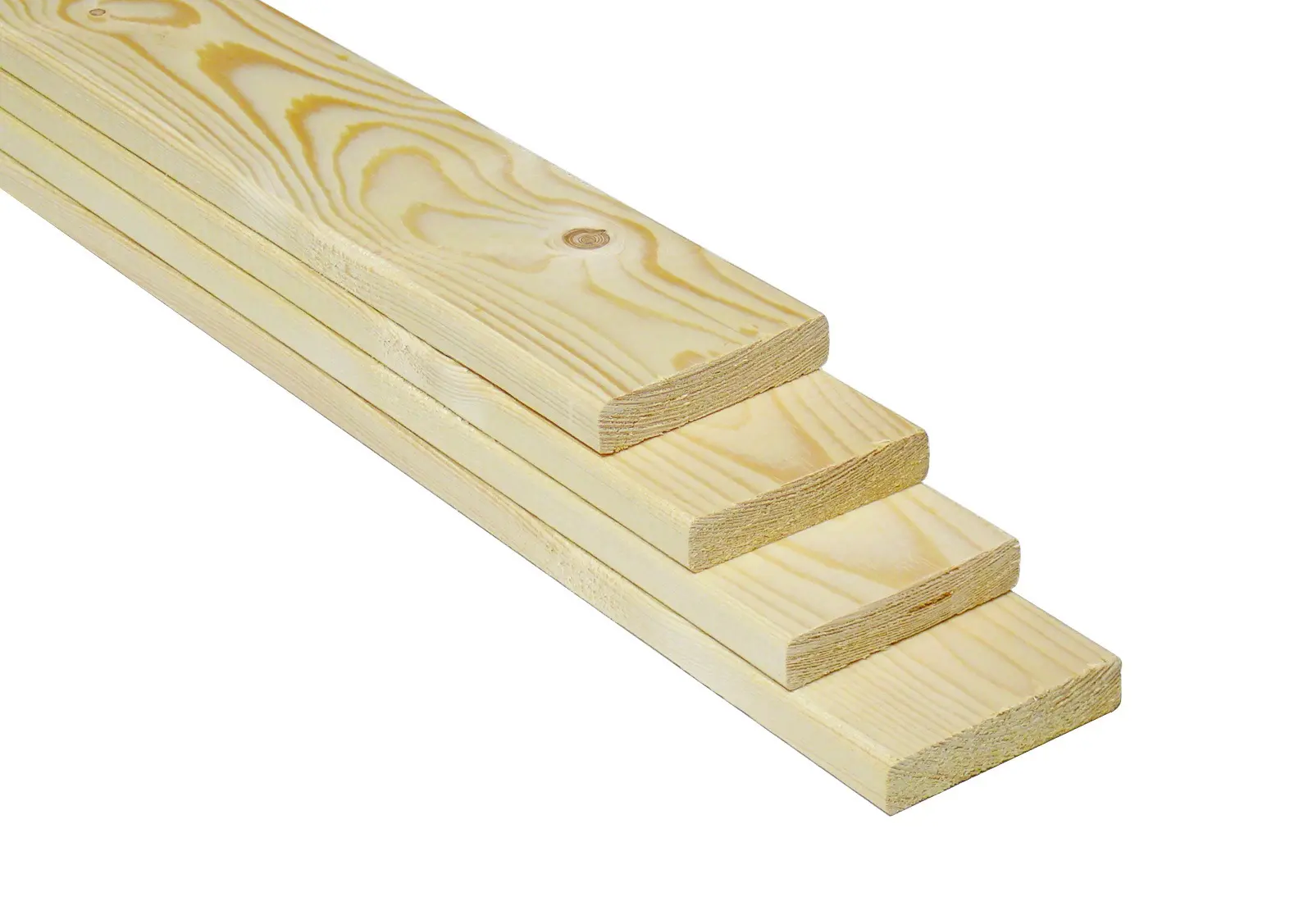 Изображение товара Доска Леспроф 1000x96x20мм сосна строганая AB Завальцованные углы