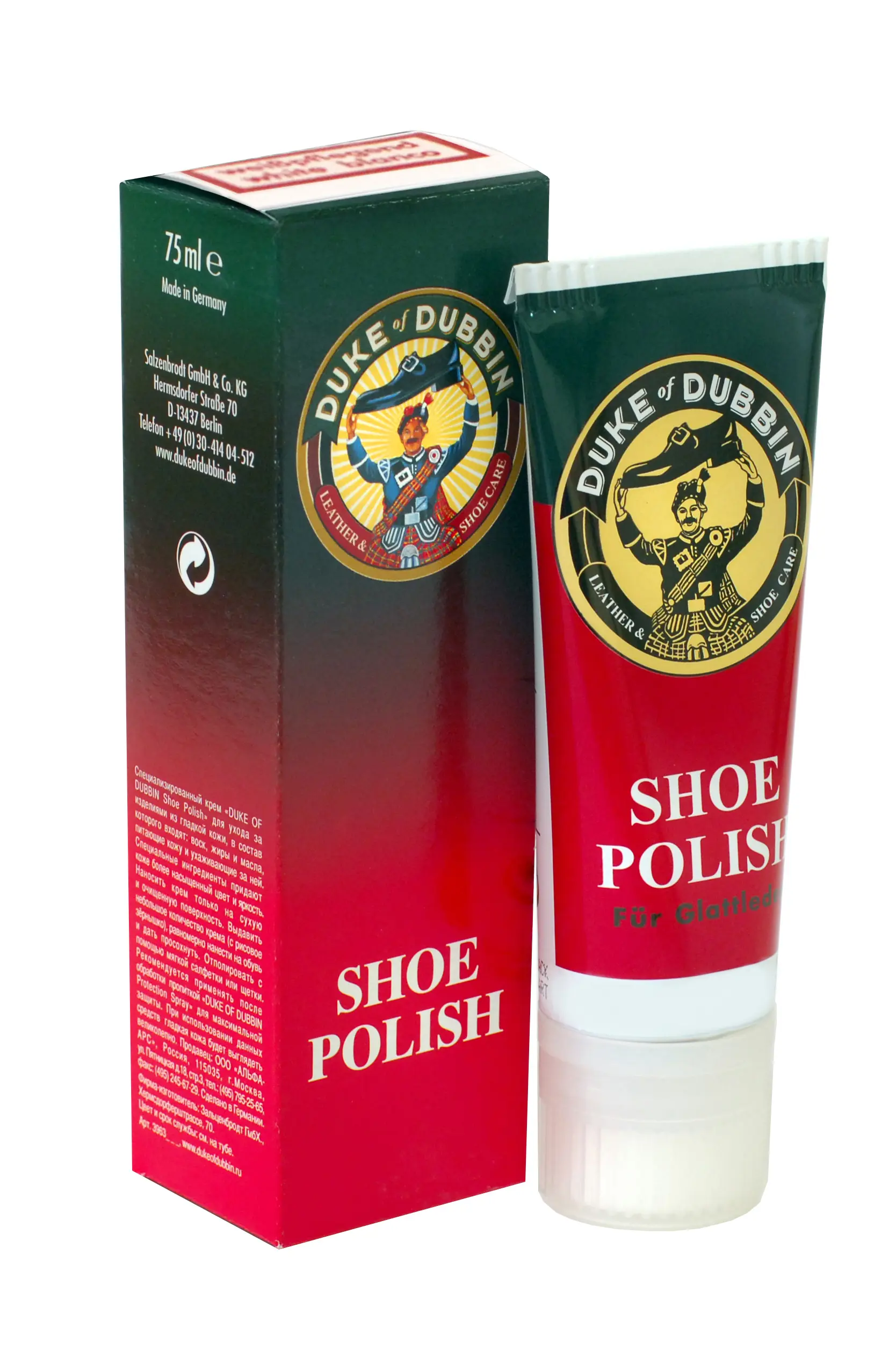 Изображение товара Крем для изделий из гладкой кожи Duke Shoe Polish 3963 025 цвет белый 75 мл