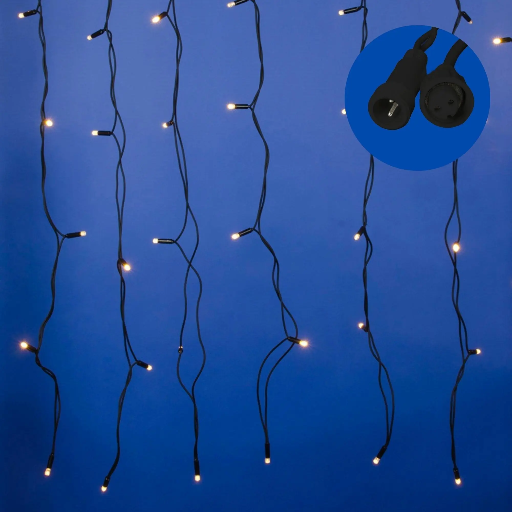 Изображение товара Электрогирлянда универсальная Uniel ul-00003938 занавес 3x3 м 240 ламп белый 1 режим работы