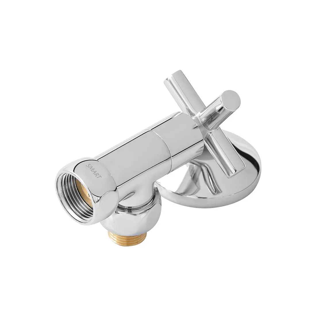 Изображение товара Угловой регулируемый вентиль для полотенцесушителя Smartgroup 3/4 х 1/2 с гайкой