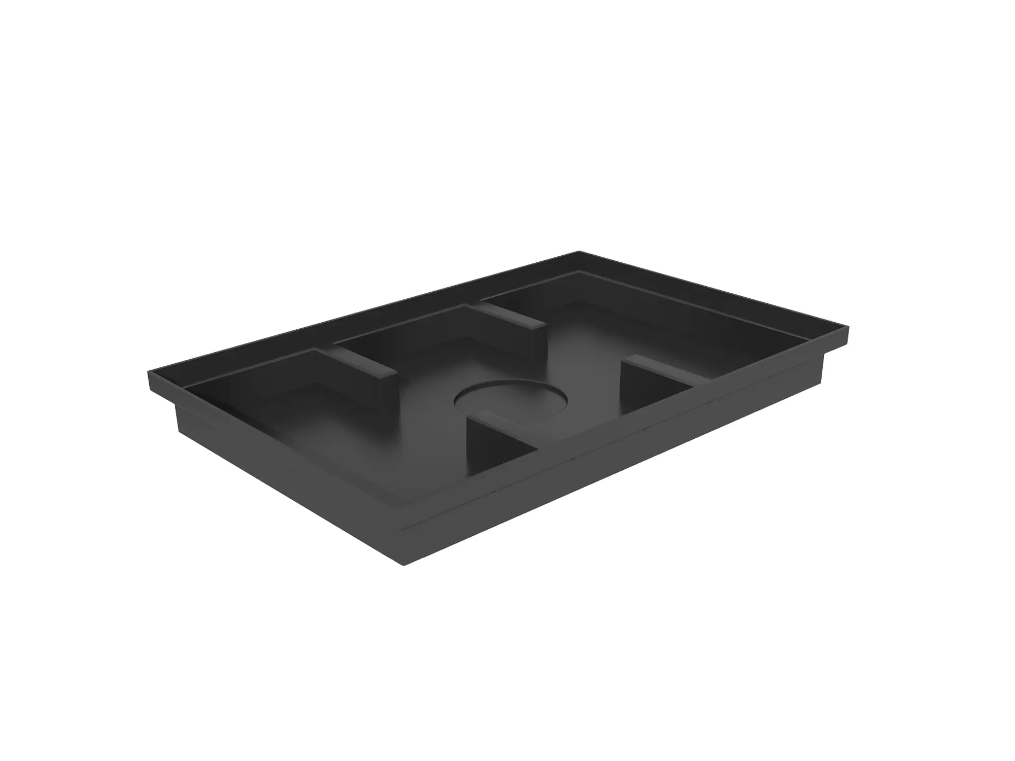 Изображение товара Поддон придверный пластиковый Gidrolica Step Pro 64x600x400мм цвет черный