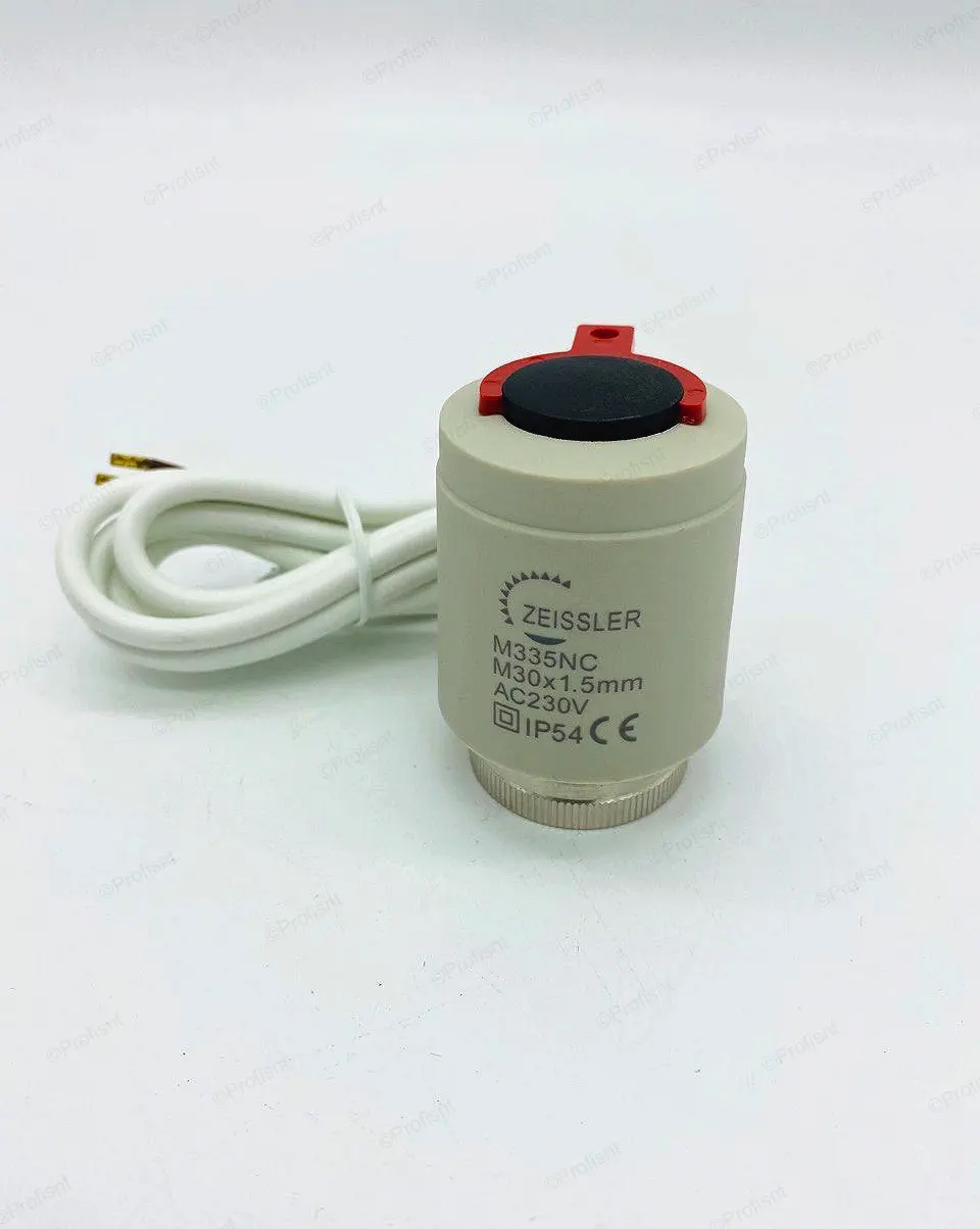 Изображение товара Сервопривод электротермический Zeissler M335NC для коллектора M30x1.5 нормально закрытый 230 В 2 м