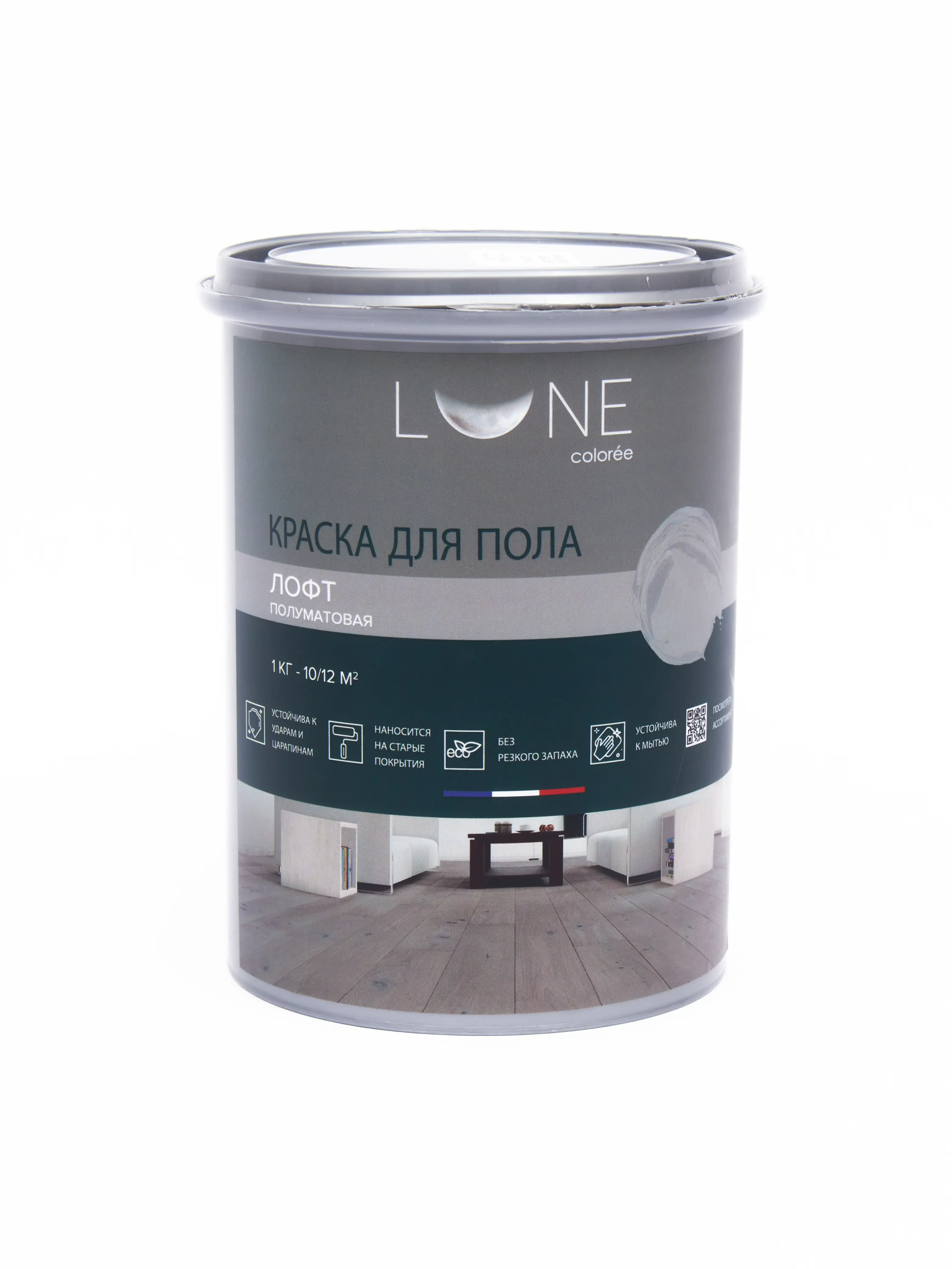 Изображение товара Акриловая краска для пола на водной основе LUNE COLOREE цвет Лофт 1 кг