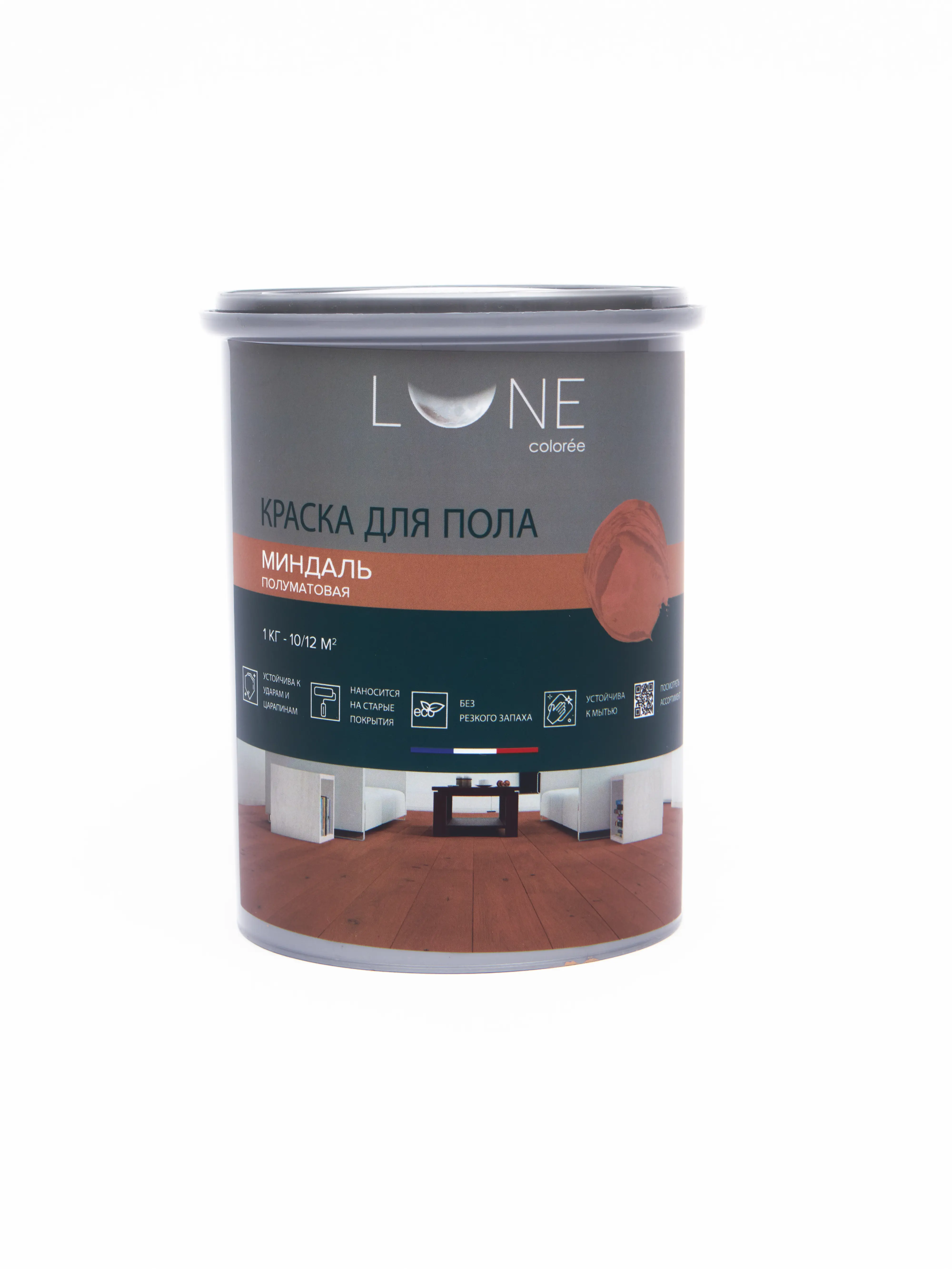 Изображение товара Краска для пола LUNE COLOREE цвет Миндаль 1 кг водооснова матовая