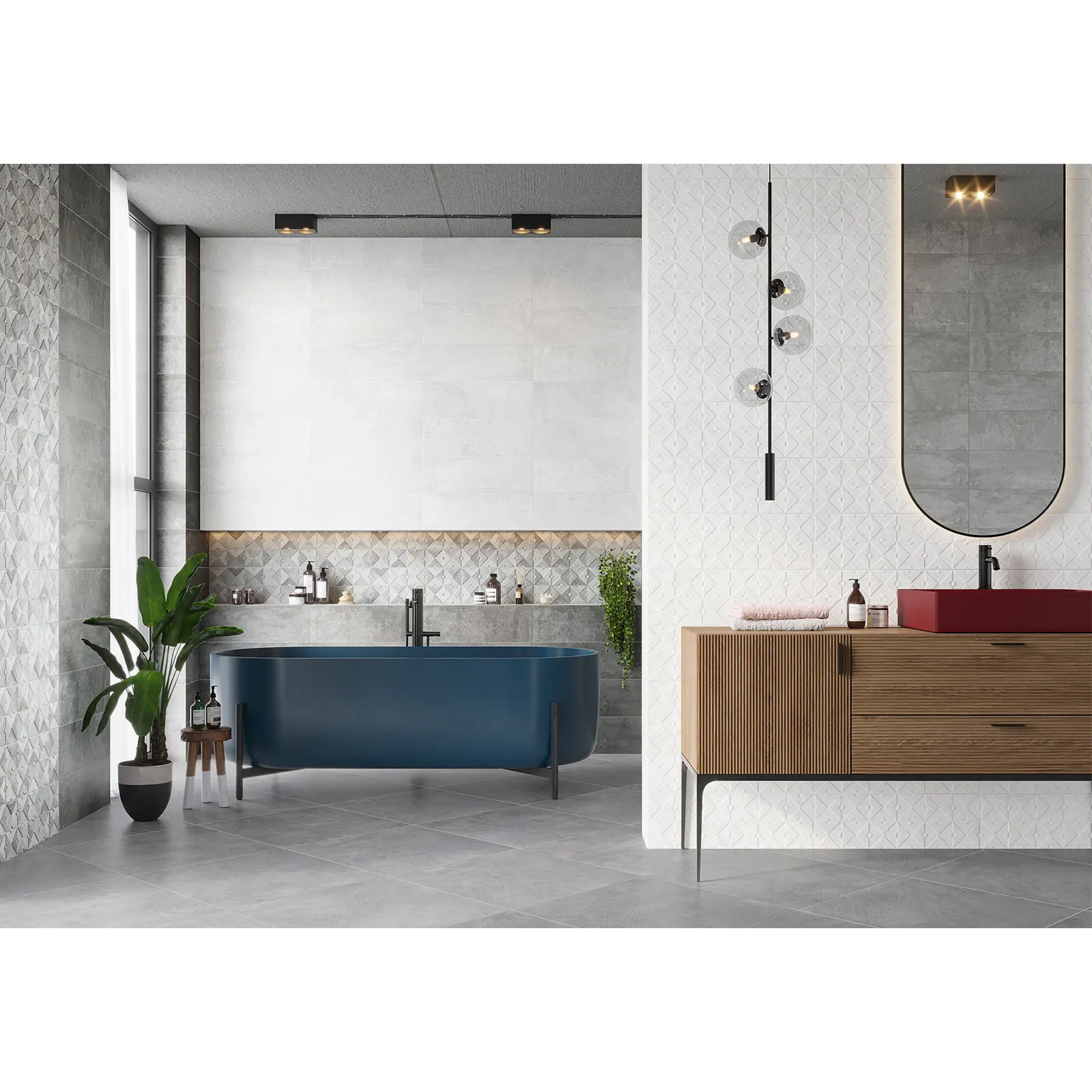 Изображение товара Керамическая настенная плитка Alma Ceramica Mars TWA11MAS017 20x60см серый для стен