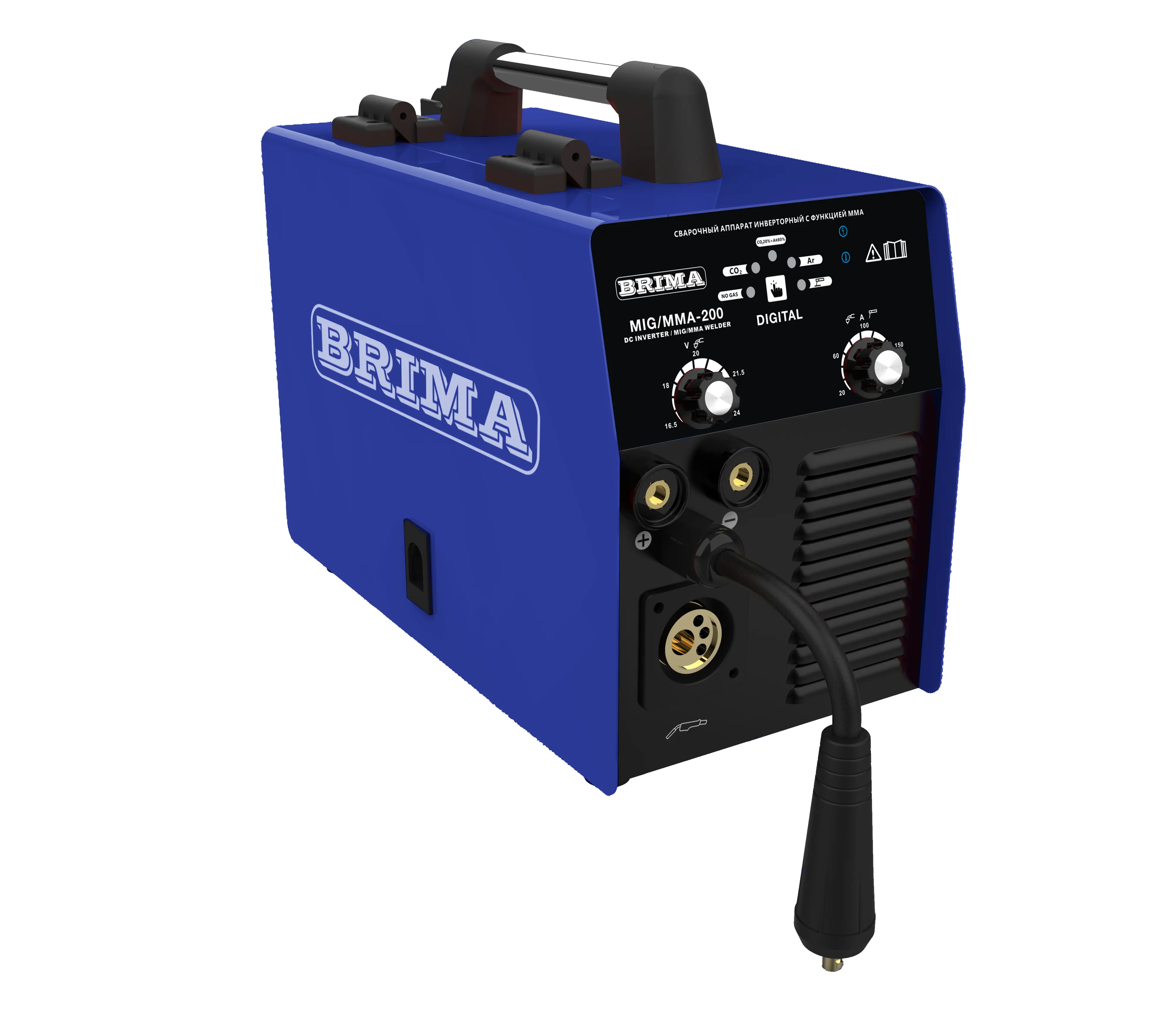 Изображение товара Сварочный полуавтомат инверторный Brima MIG/MMA-200 DIGITAL 200 А