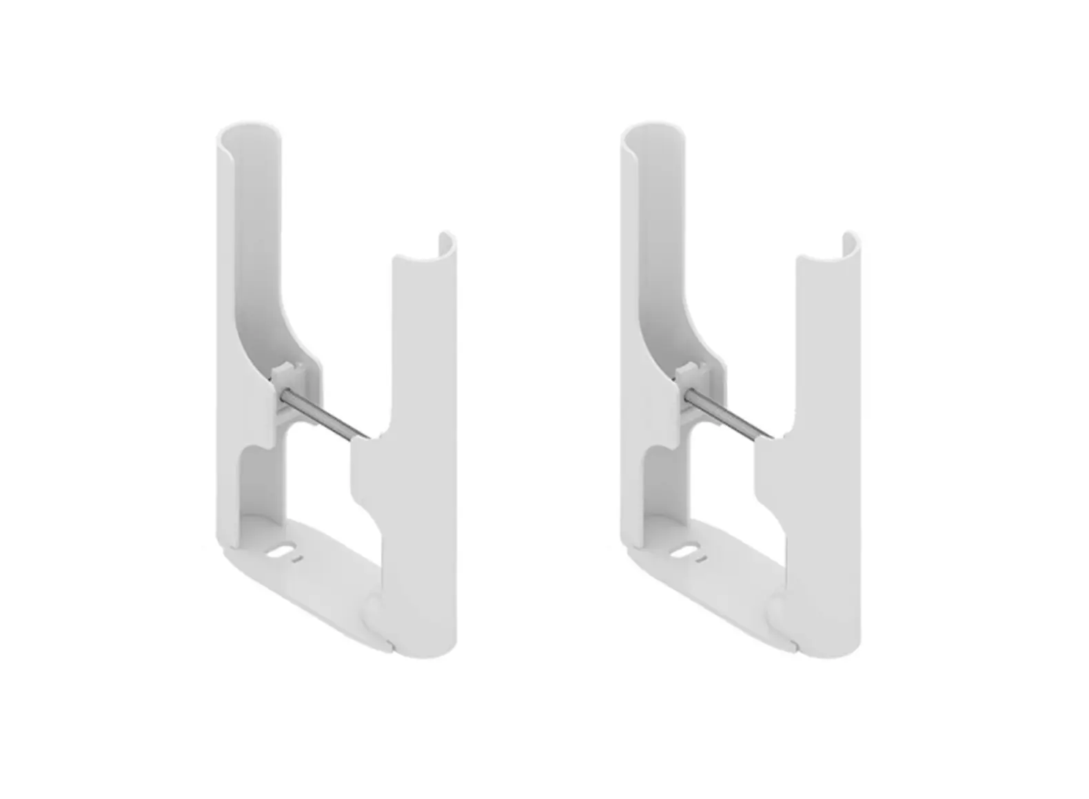 Изображение товара Комплект из двух напольных креплений Steel Art для трехтрубных радиаторов цвет белый