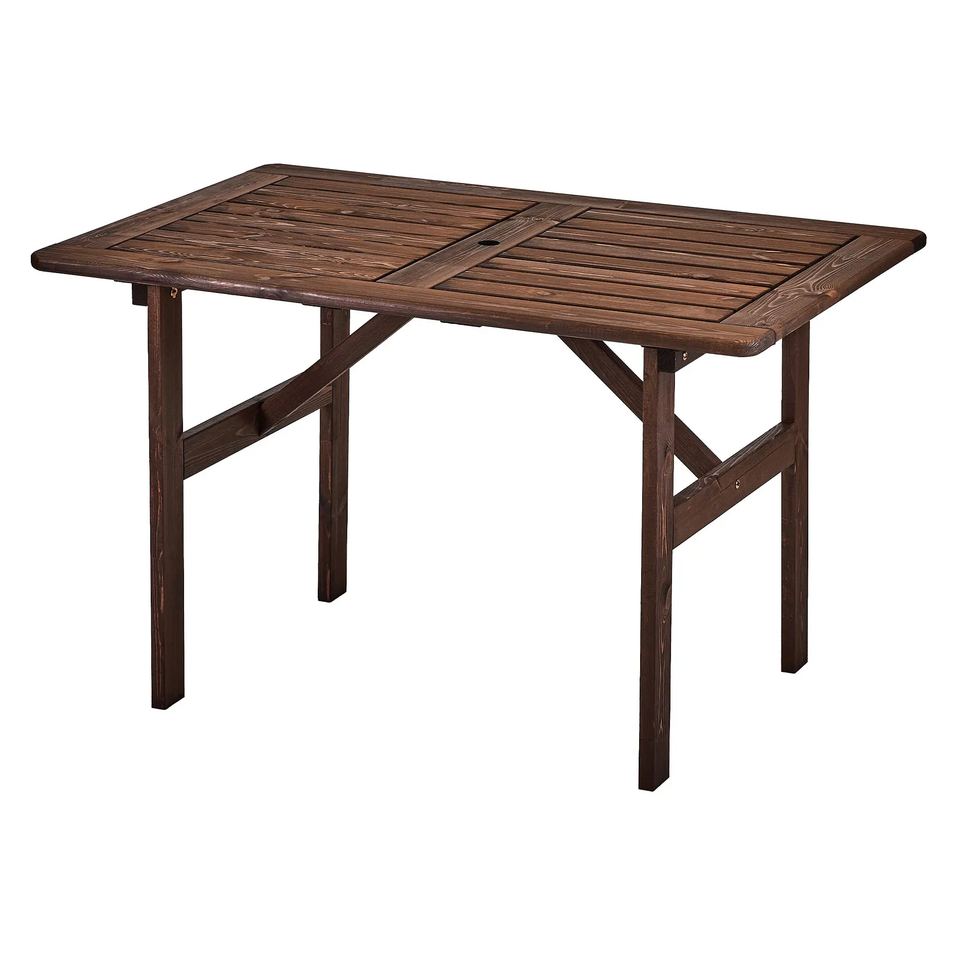 Изображение товара Нераздвижной садовый стол INTERLINK СОЛО 120 см деревянный для 6 человек