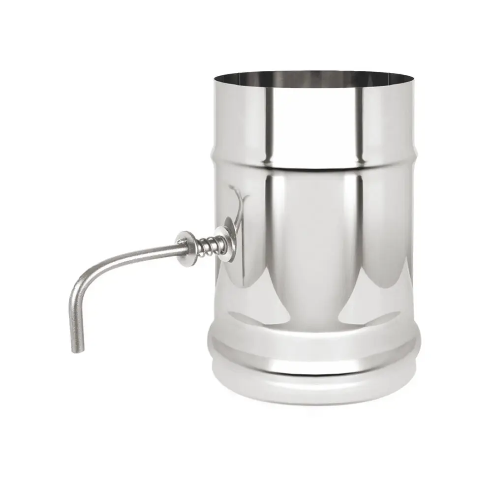 Изображение товара Поворотный шибер для дымохода Везувий 150мм нержавеющая сталь