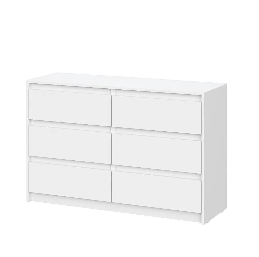 Изображение товара Комод Интерьер-центр Айден 6 ящиков 120x40x77 см ЛДСП цвет белый