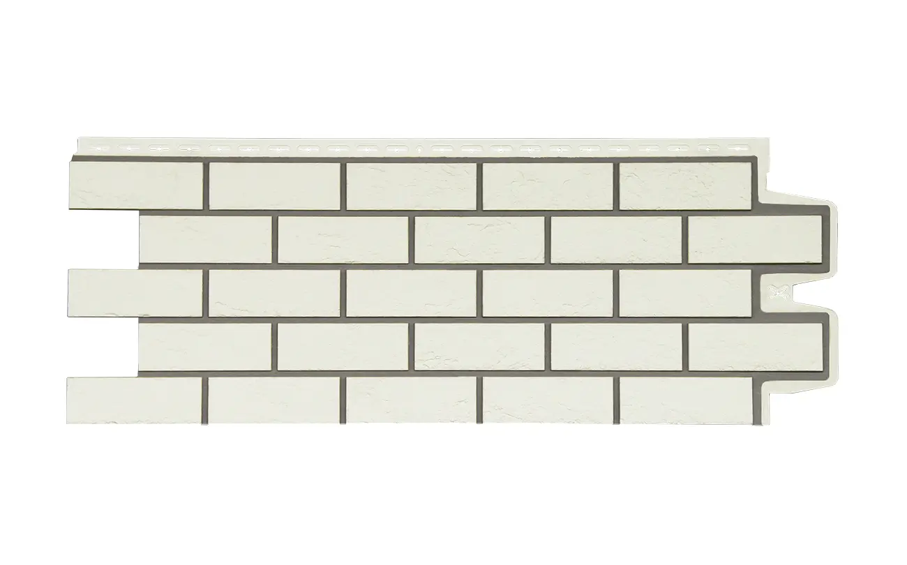 Изображение товара Фасадная панель Grand line Состаренный кирпич Премиум 1109x418x20мм пломбирный 0.39м²