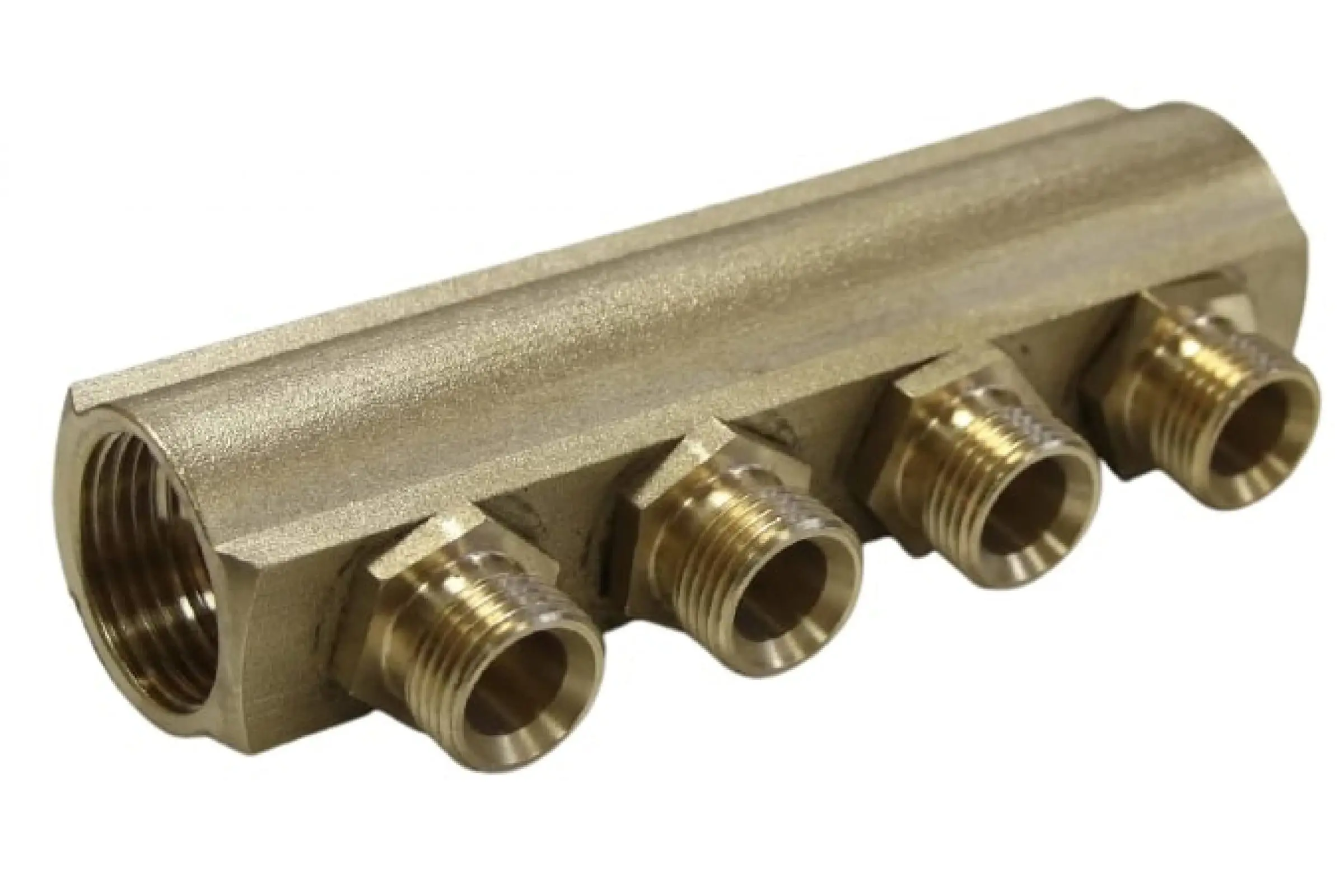 Изображение товара Коллектор ВР3/4 на 4 выхода НР1/2 межосев 35мм ДТРД для водопроводных систем