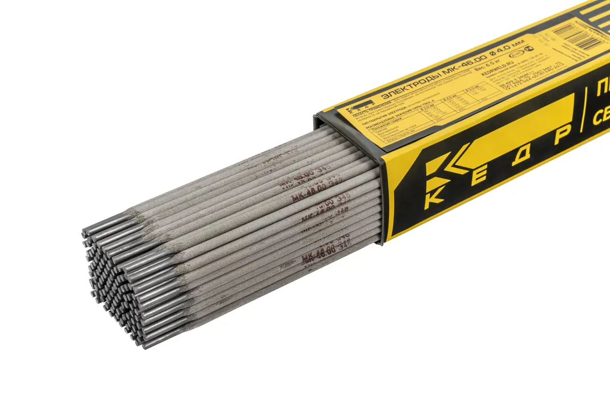 Изображение товара Электрод сварочный Кедр МК-46 4 мм 6.5 кг для ответственных конструкций