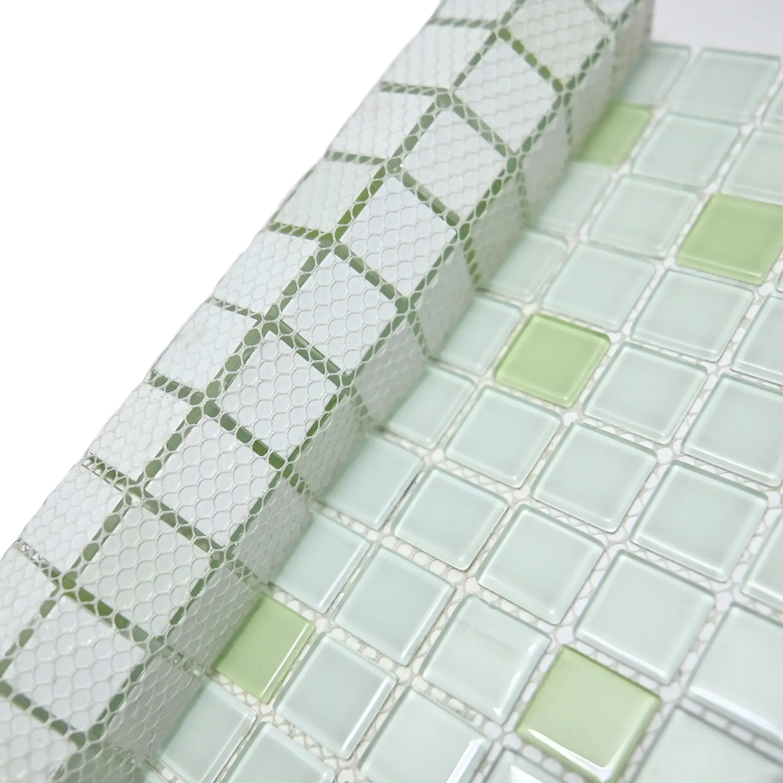 Изображение товара Мозаика Bonaparte Вива Jump зеленый №8 30x30 см стекло для внутреннего и наружного применения
