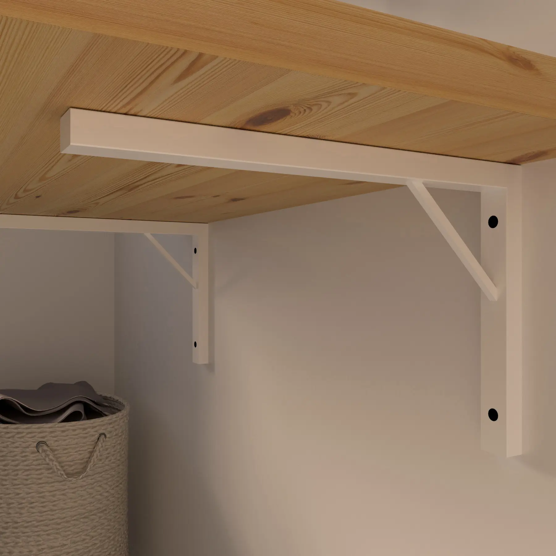 Изображение товара Кронштейны Ironweld усиленные для столешницы 45x23 см цвет белый