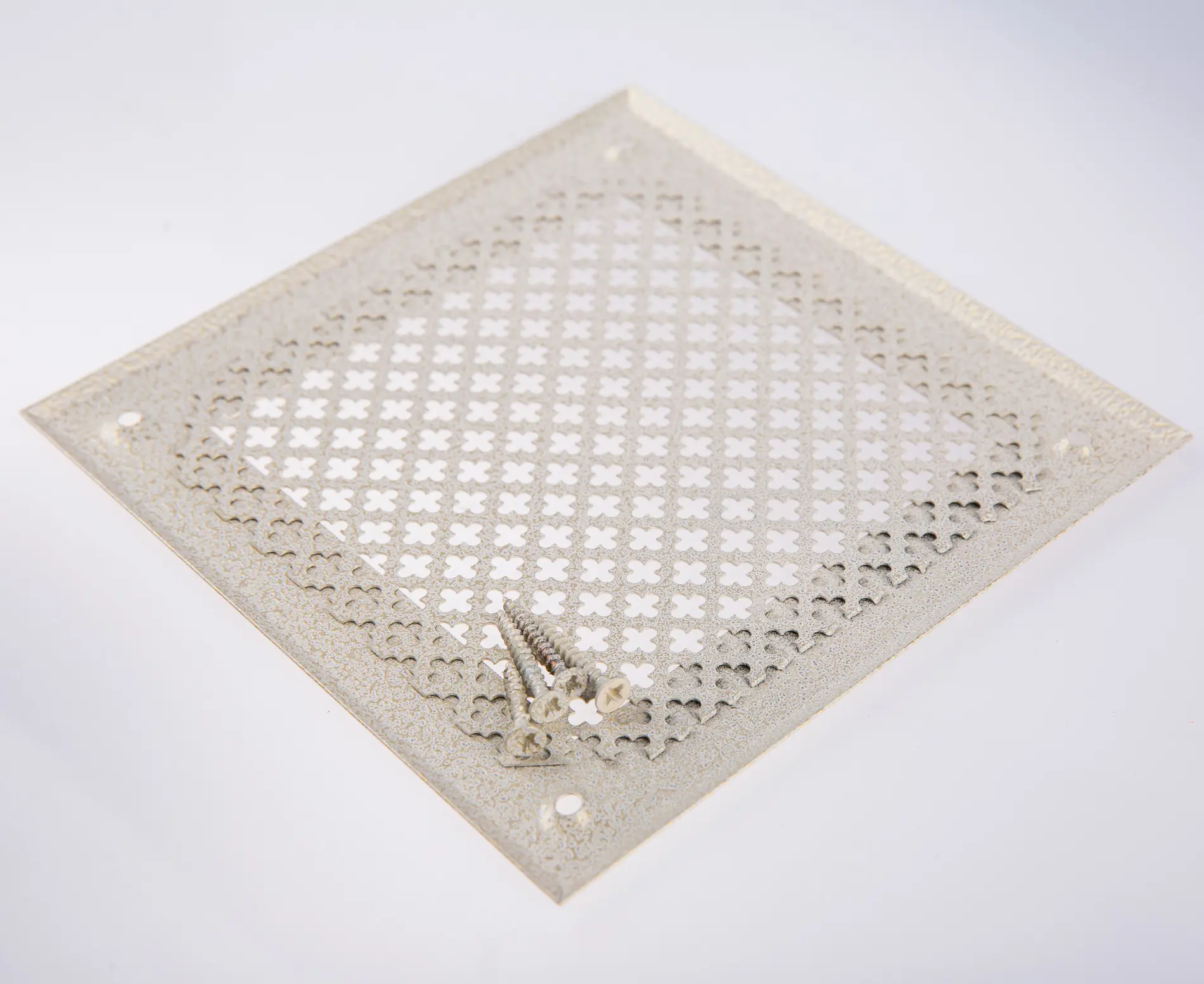 Изображение товара Решетка вентиляционная Шамрай 200x200 мм сталь/алюминий цвет антик белый