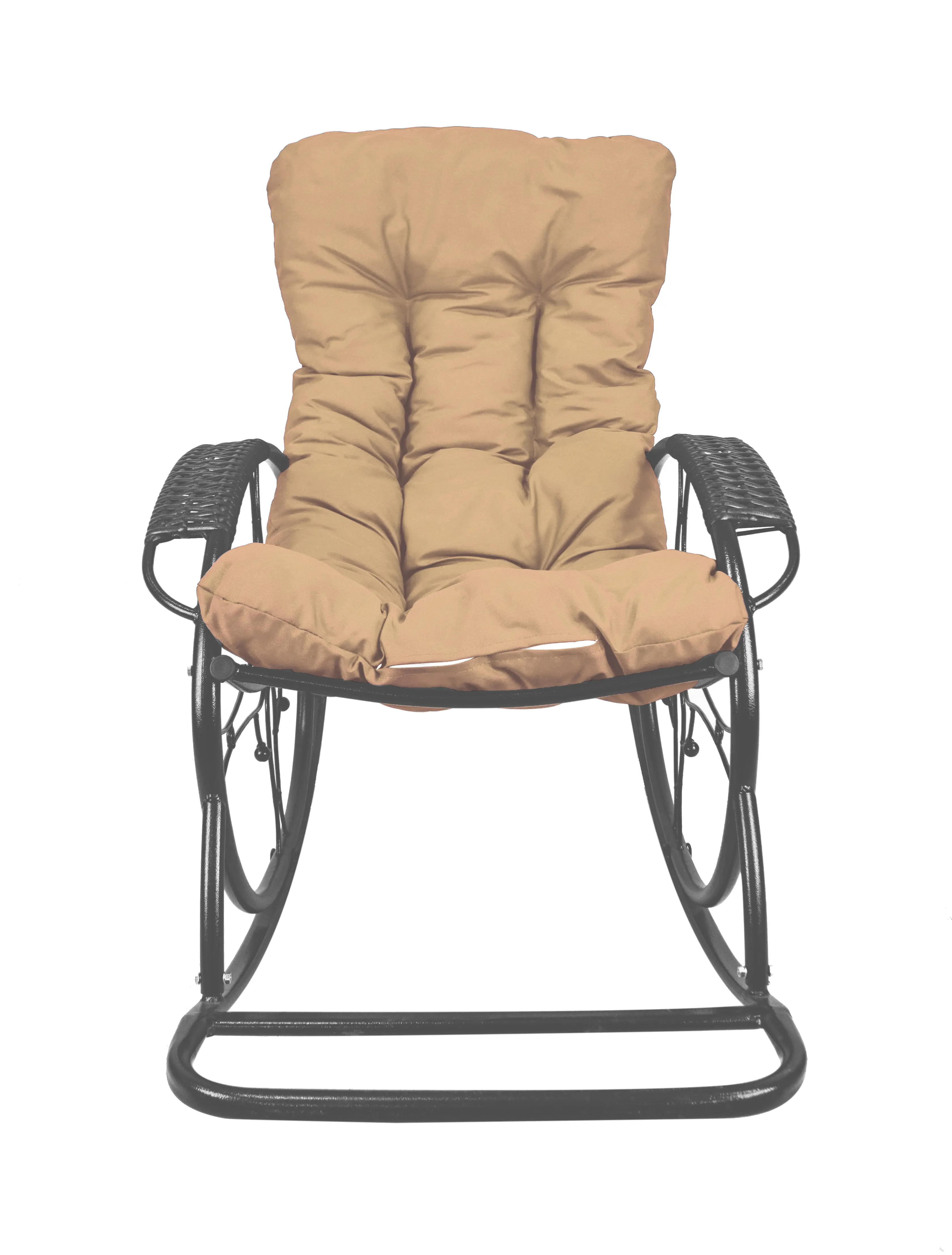 Изображение товара Кресло-качалка M-group 11680301 Люкс 107 см x 107 см x 75 см искусственный ротанг серый/серебристый