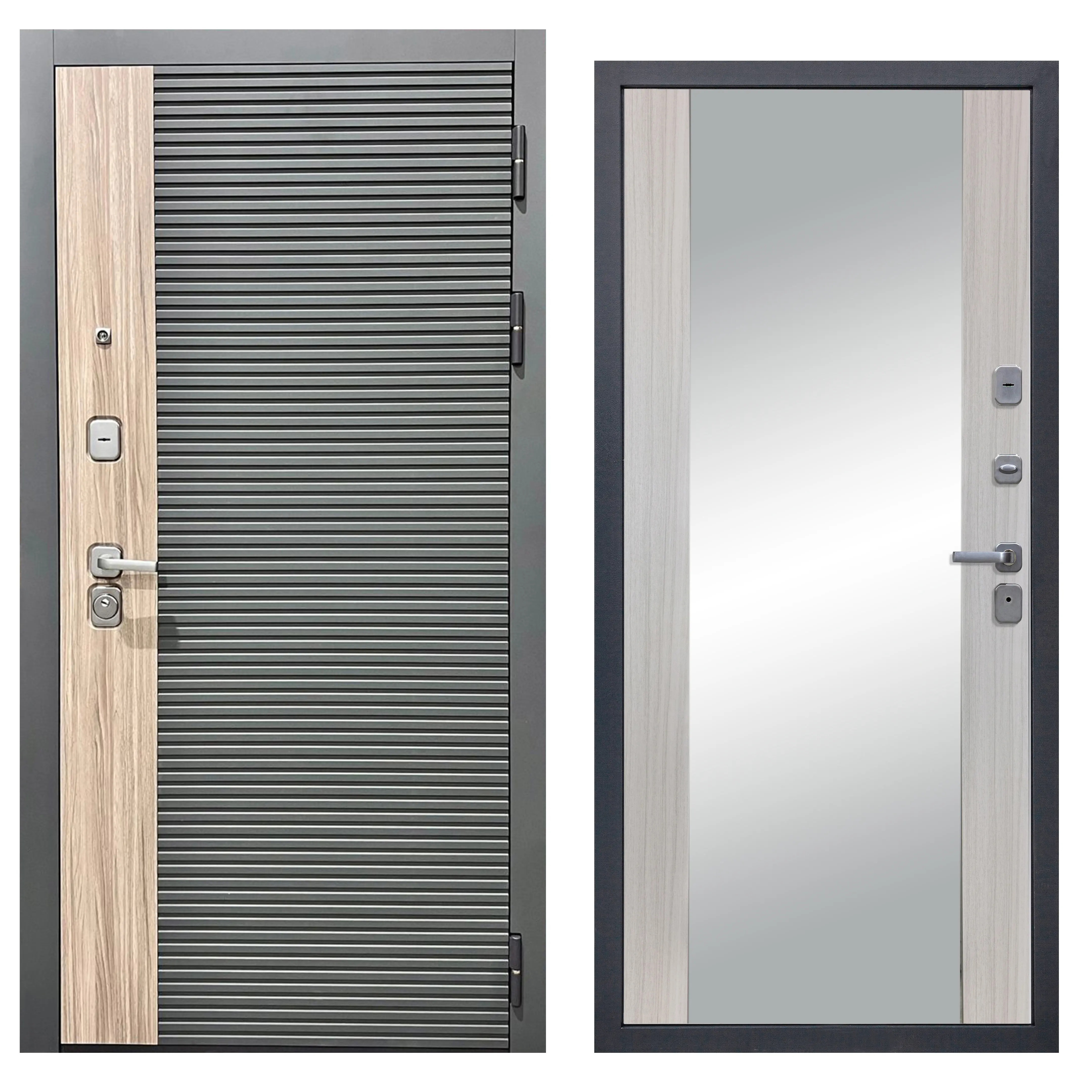 Изображение товара Входная дверь DIVA Дива-76 правый 205x96см с зеркалом и современным дизайном